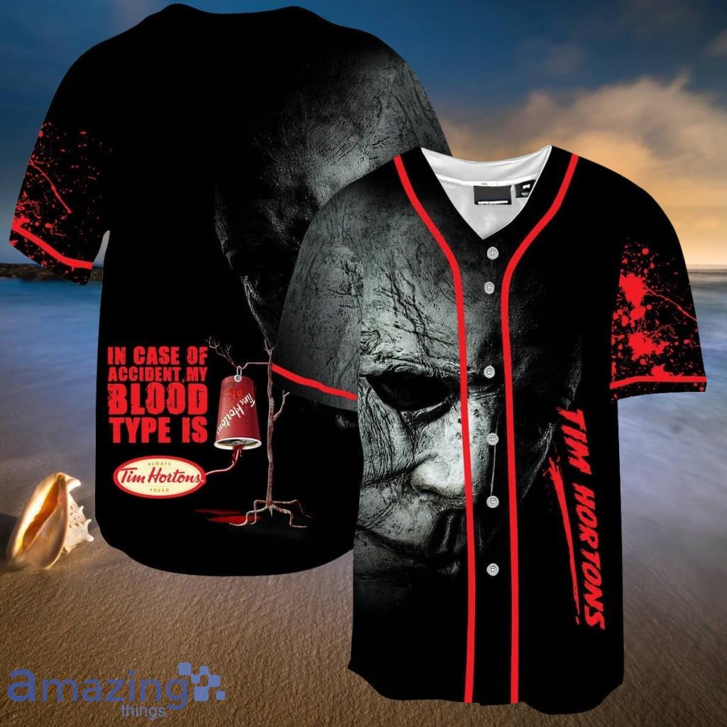 Halloween Horror Michael Myers Tim Hortons Baseball Jersey Shirt - Halloween Horror Michael Myers Tim Hortons Baseball Jersey Shirt Halloween Horror Michael Myers Tim Hortons Baseball Jersey Shirt - Halloween Horror Michael Myers Tim Hortons Baseball Jersey Shirt