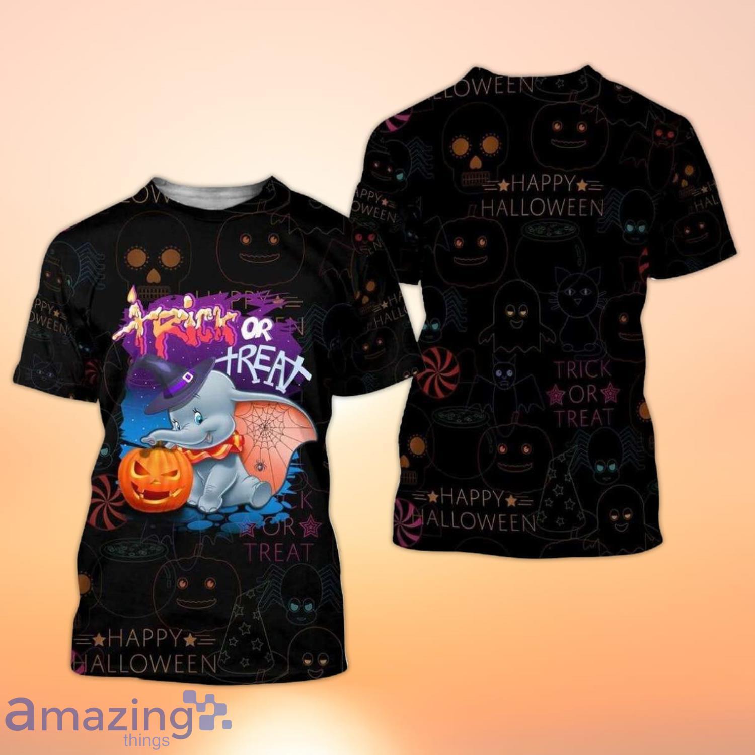 Happy Halloween Funny Dumbo Disney 3D T-Shirt Product Photo 1