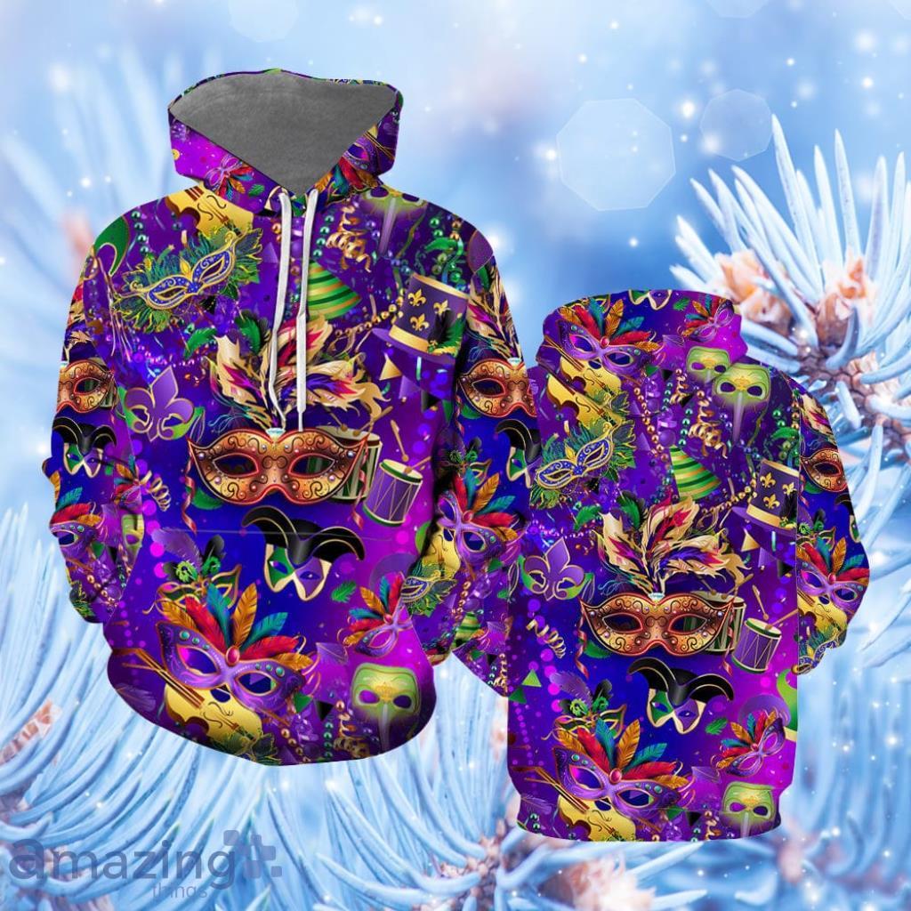 Happy Mardi Gras Aloha Hoodie 3D All Over Print - Happy Mardi Gras Aloha Hoodie All Over Print  For Men & Women  TH1166