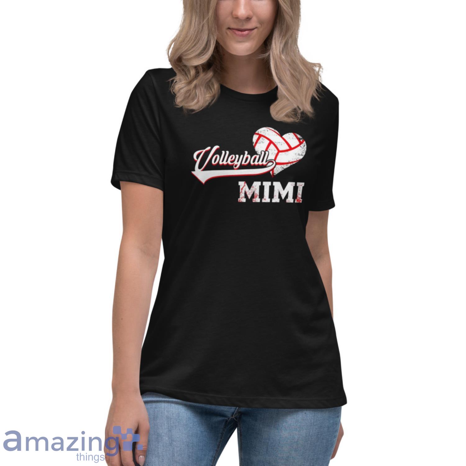 Happy Volleyball Mimi Heart Shirt image Happy Volleyball Mimi Heart Shirt - Womens Relaxed Short Sleeve Jersey Tee