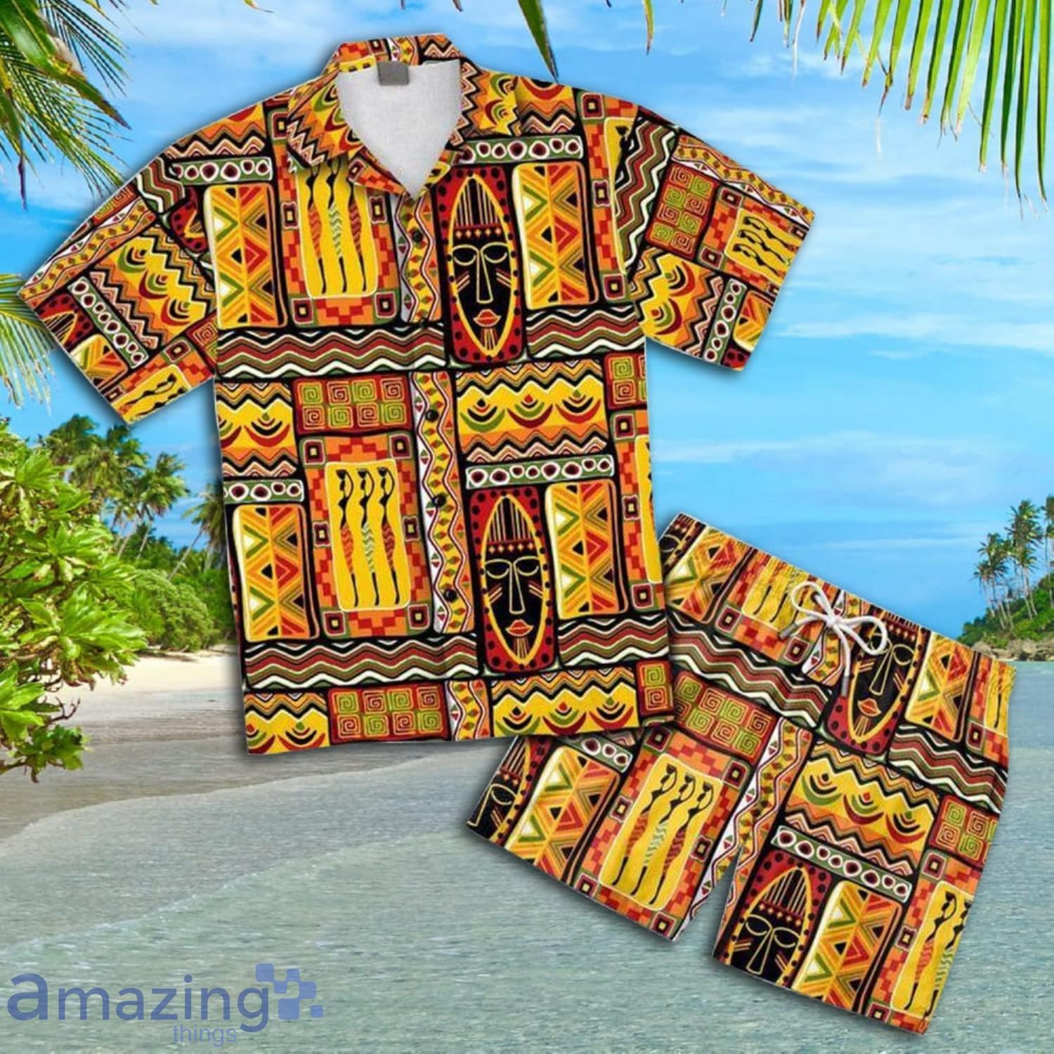 Hippie African Short Sleeve Hawaiian Shirt And Short Product Photo 1