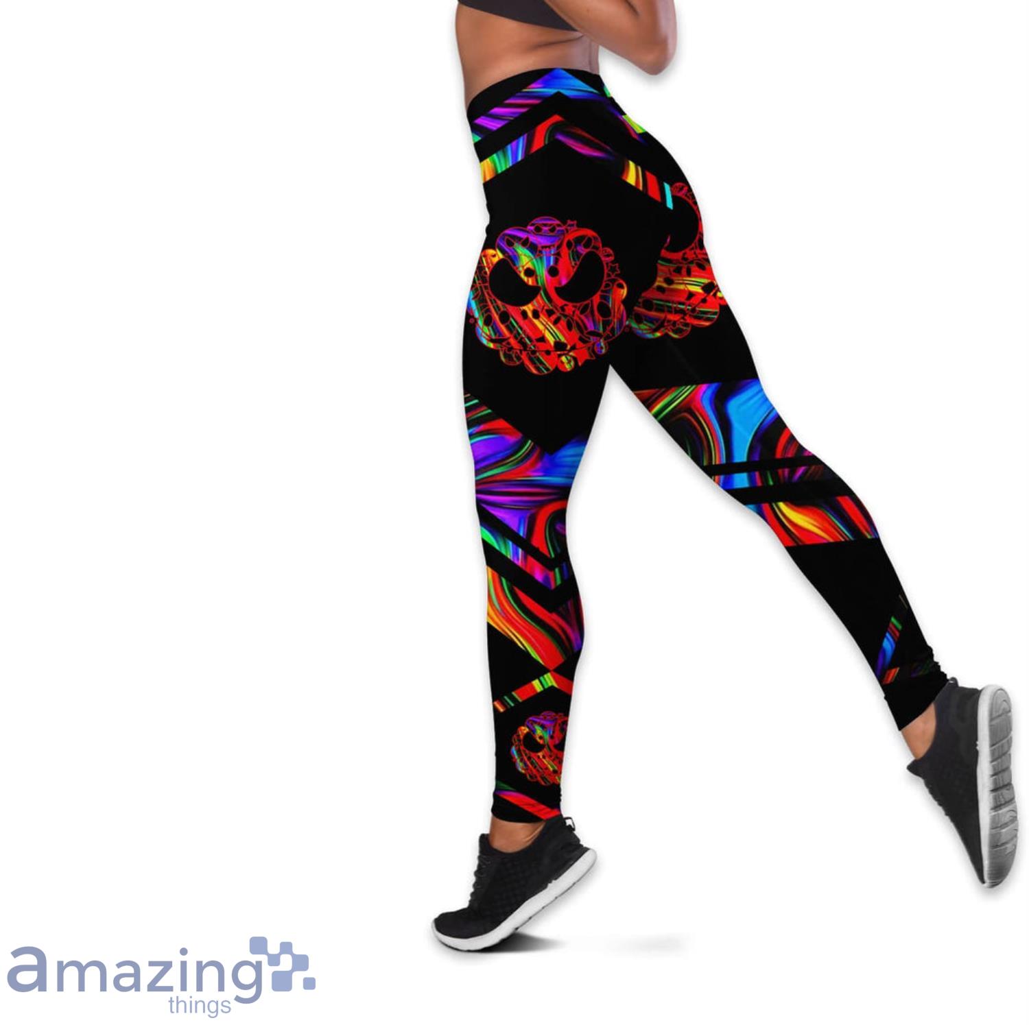 Hologram Jack Skellington Faces Women 3D Combo Hollow Tank Top And Leggings image Hologram Jack Skellington Faces Women 3D Combo Hollow Tank Top And Leggings Product Photo 3