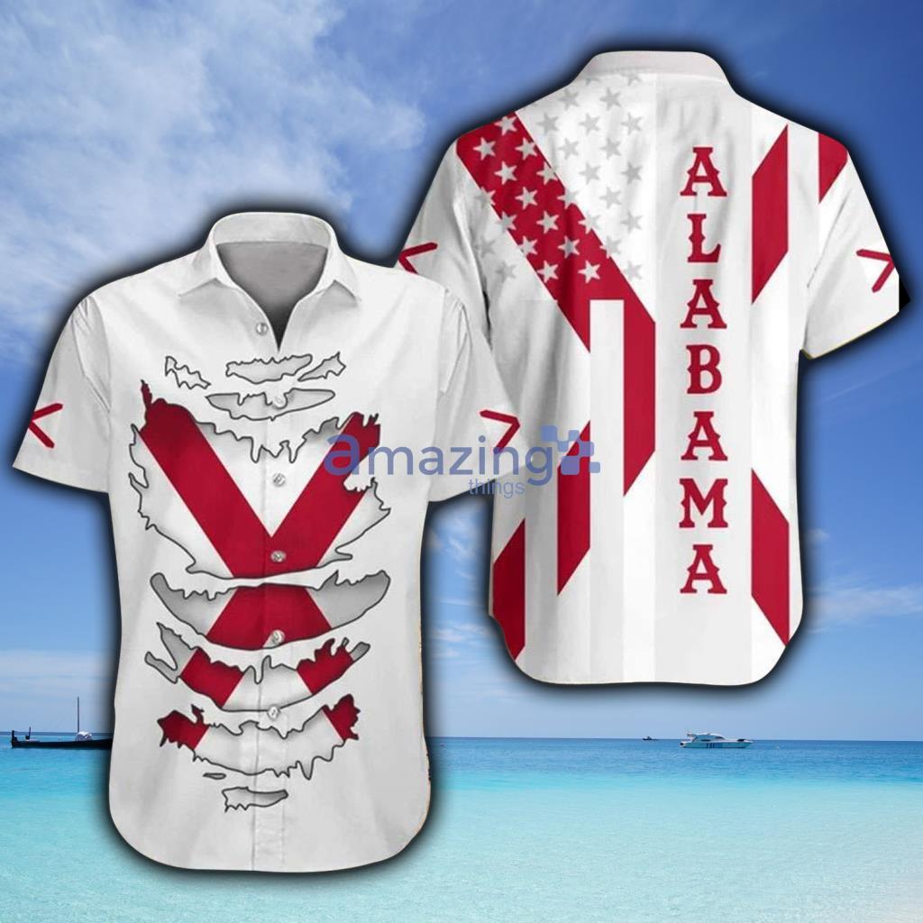 Honor Flag State Alabama Hawaiian Shirt - Honor Flag State Alabama Hawaiian Shirt