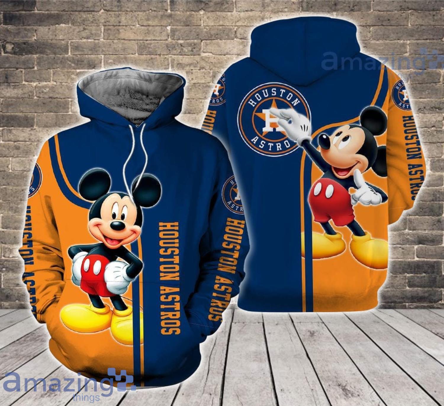 Houston Astros Mickey Mouse Lover Disney Cartoon 3D Hoodie For Fans
