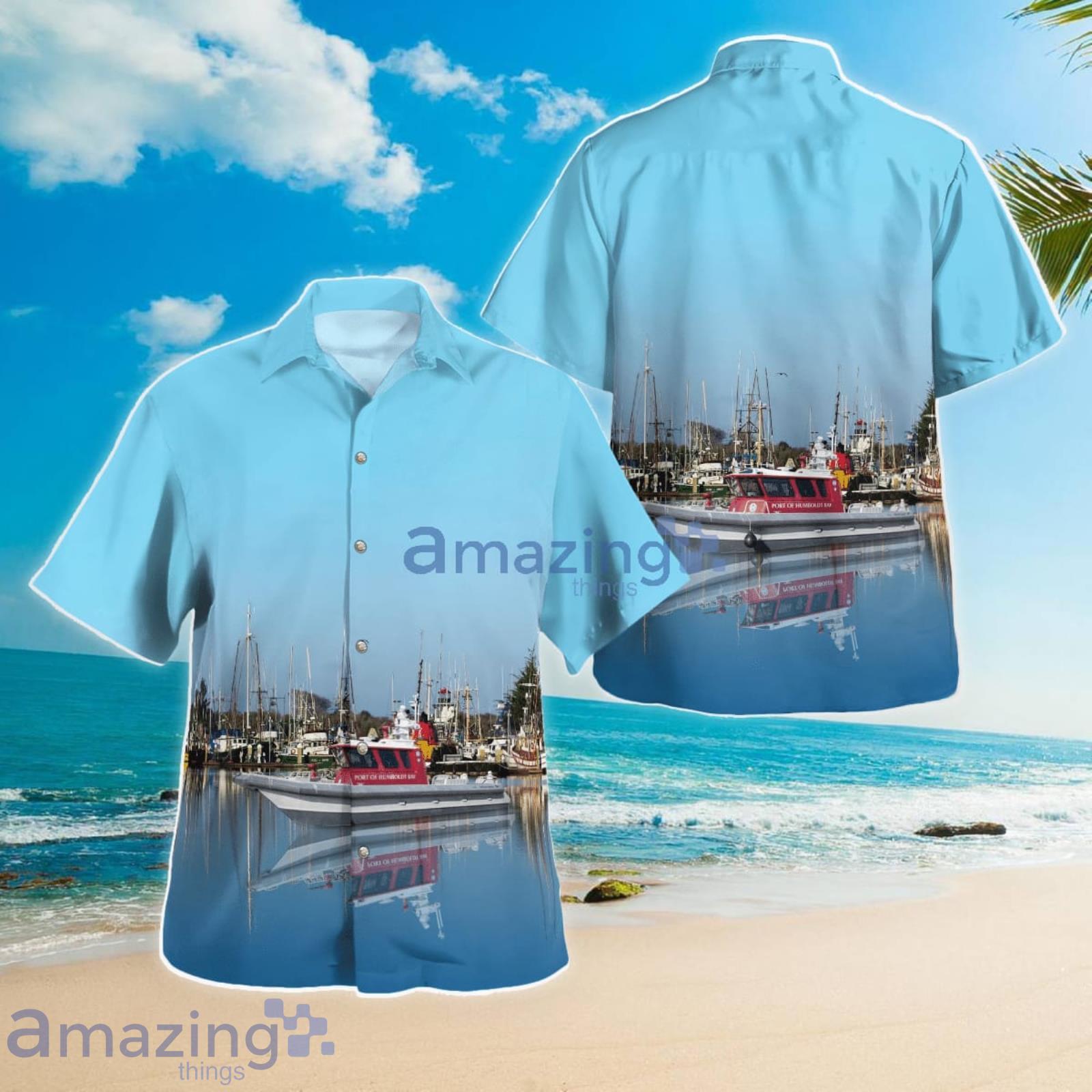 Humboldt Bay California Eureka-Humboldt Bay Fire Department Fireboat One Summer Gift Hawaiian Shirt Product Photo 1