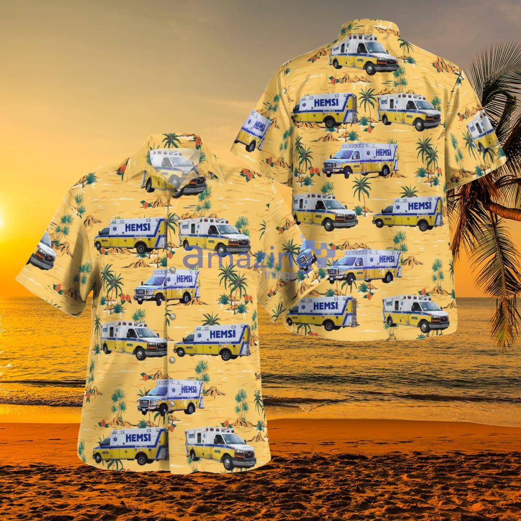 Huntsville, Alabama HEMSI Ambulance Hawaiian Shirt - BBTT0110BC15 Huntsville, Alabama HEMSI Ambulance Hawaiian Shirt