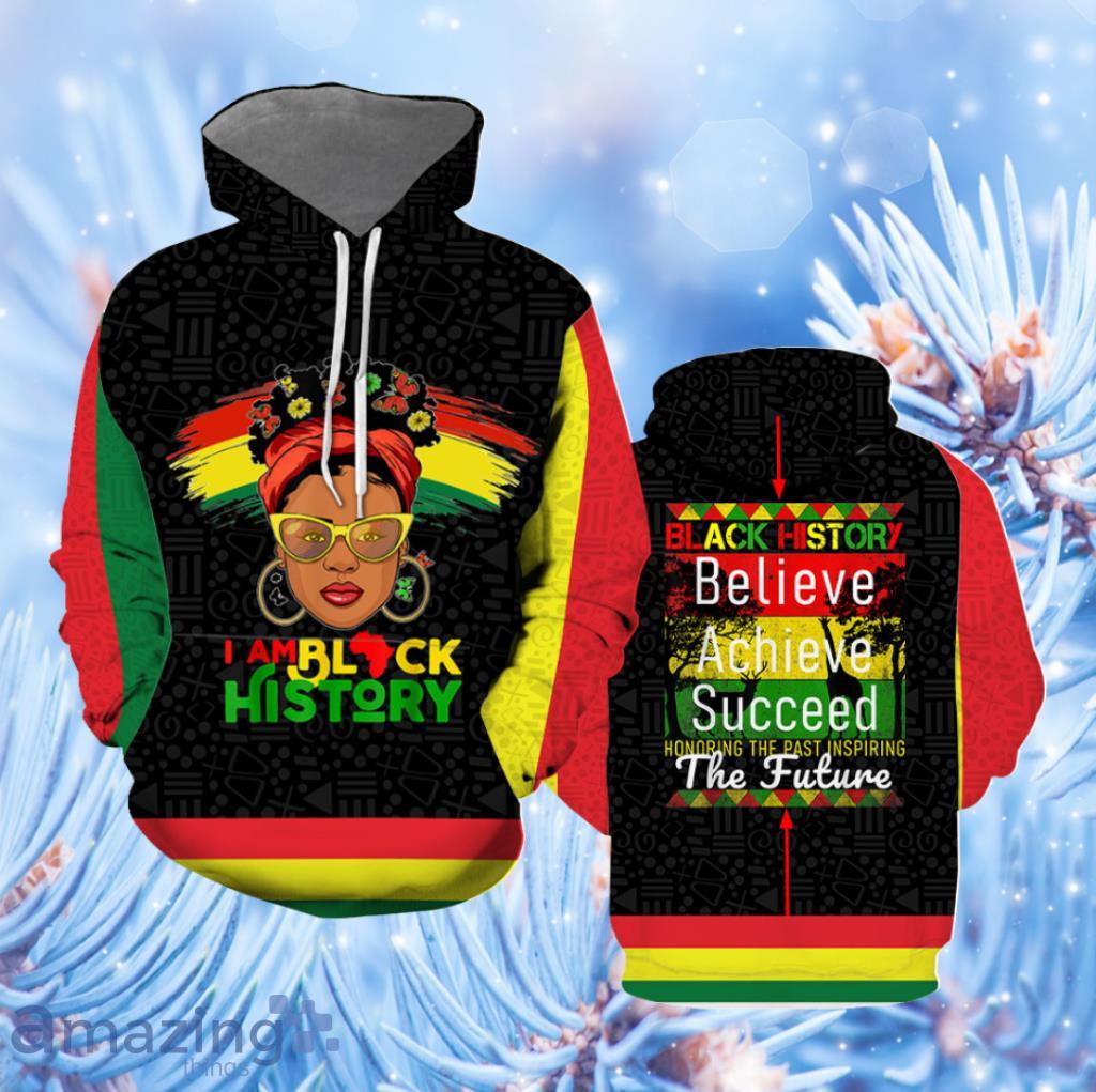 I Am Black History Honoring The Past Inspiring The Future Hoodie - I Am Black History Honoring The Past Inspiring The Future Hoodie Over Print  For Men & Women  HP5666