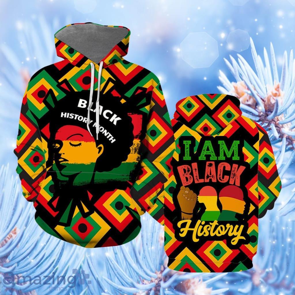 I Am Black History Hoodie - I Am Black History Hoodie Over Print  For Men & Women  HP5034