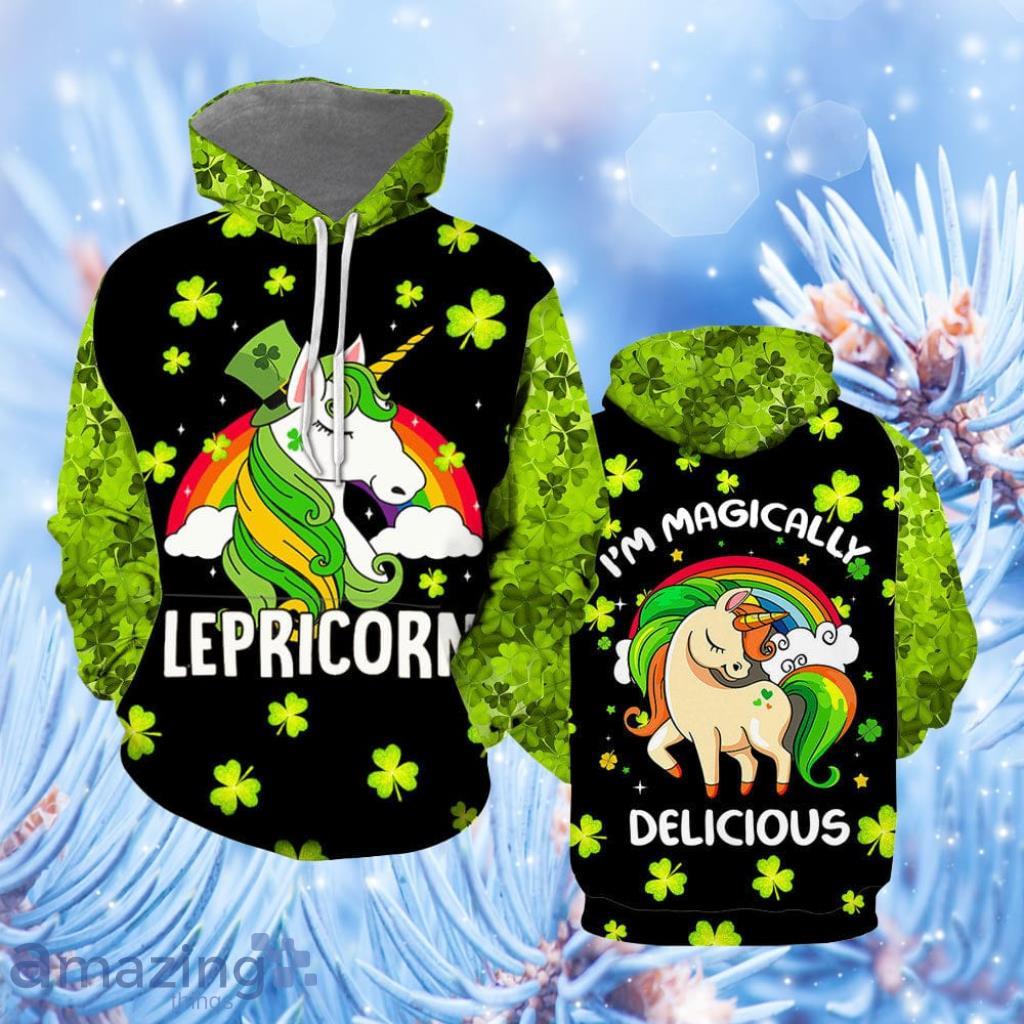 I'm Magically Delicious Lepricorn St Patrick's Day Hoodie - I'm Magically Delicious Lepricorn St Patrick's Day Hoodie Over Print  For Men & Women  HP5527