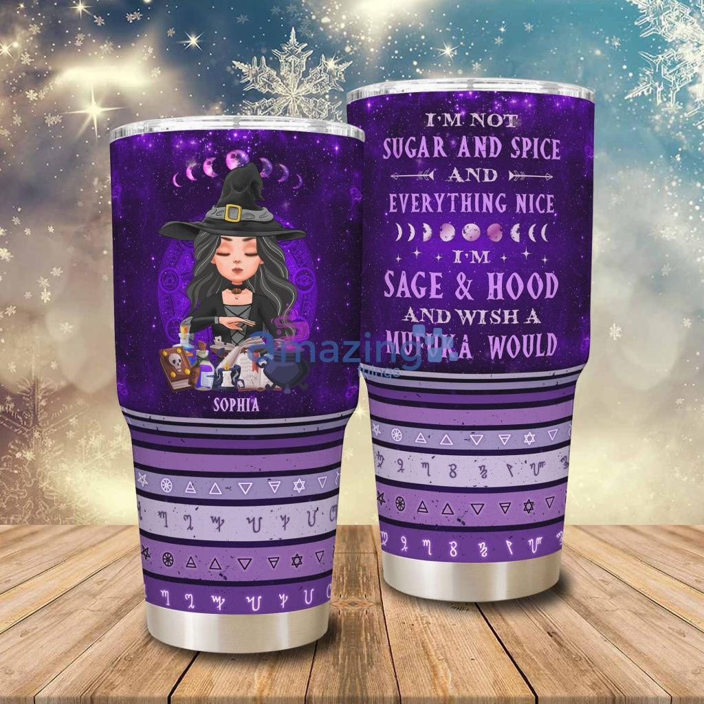 I'm Not Sugar & Spice & Everything Nice Personalized Tumbler - I'm Not Sugar & Spice & Everything Nice - Personalized 30oz Tumbler - Birthday, Funny, Halloween Gift For Witches, Witch Craft - Grimoire_1069