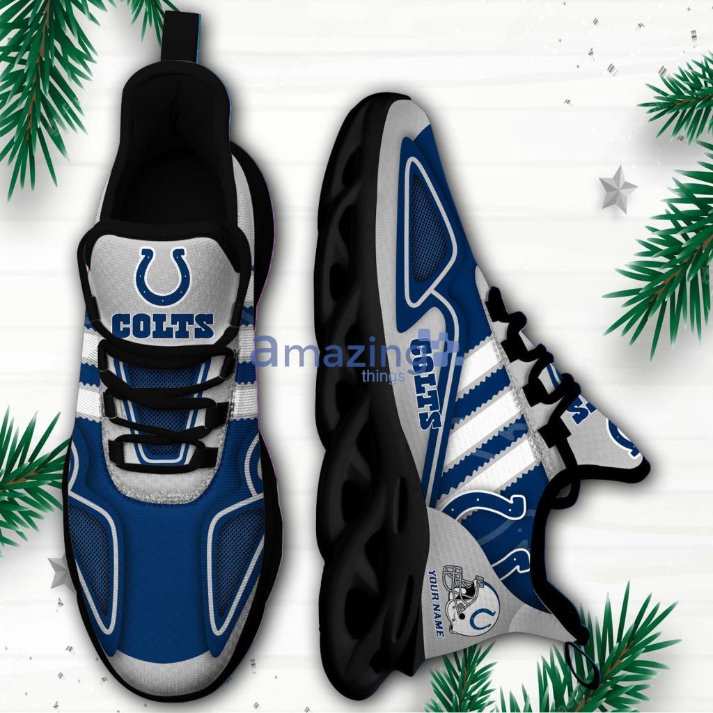 Indianapolis Colts NFL Custom Name Football Max Soul Shoes For Fans - Indianapolis Colts NFL Custom Name Football Max Soul Shoes For Fans