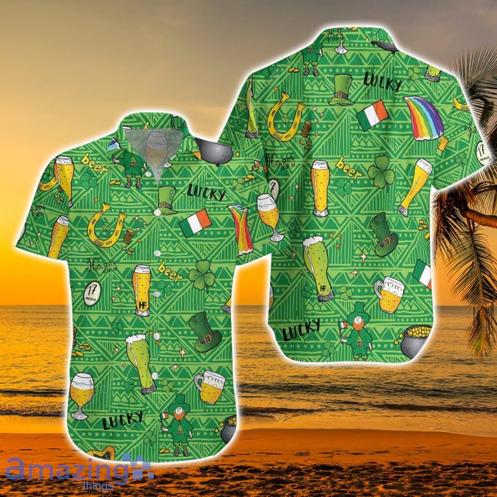Ireland Pattern Happy Saint Patricks Day Hawaiian Shirt - Ireland Pattern Happy Saint Patricks Day Hawaiian Shirt_7867