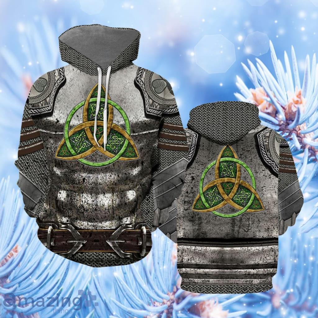 Irish Armor Knight Warrior Patrick's Day Hoodie - Irish Armor Knight Warrior Patrick's Day Hoodie Over Print  For Men & Women  HT5665