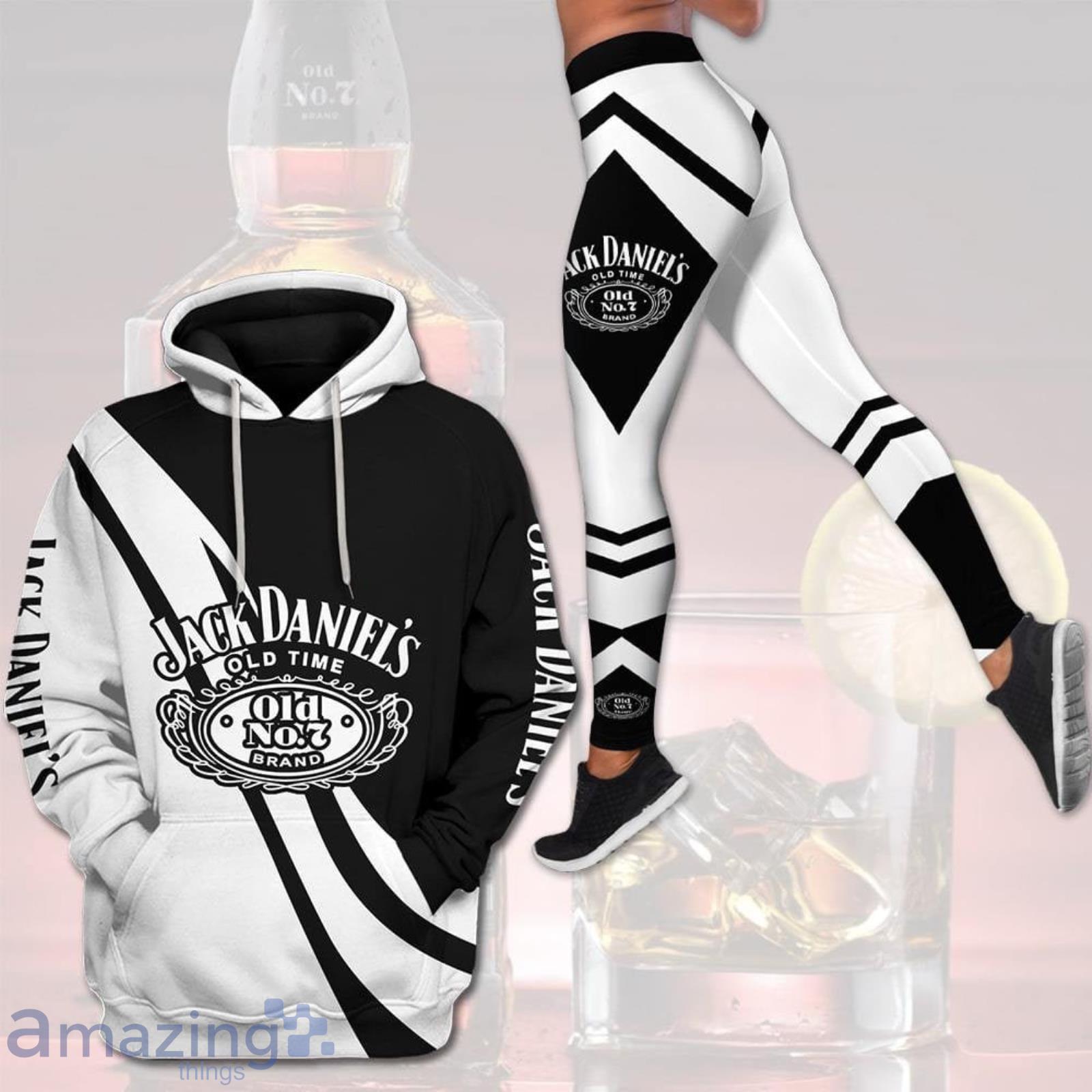 Jack Daniel's White All Over Print 3D Combo Legging & Hoodies image Jack Daniel's White All Over Print 3D Combo Legging & Hoodies Product Photo 1
