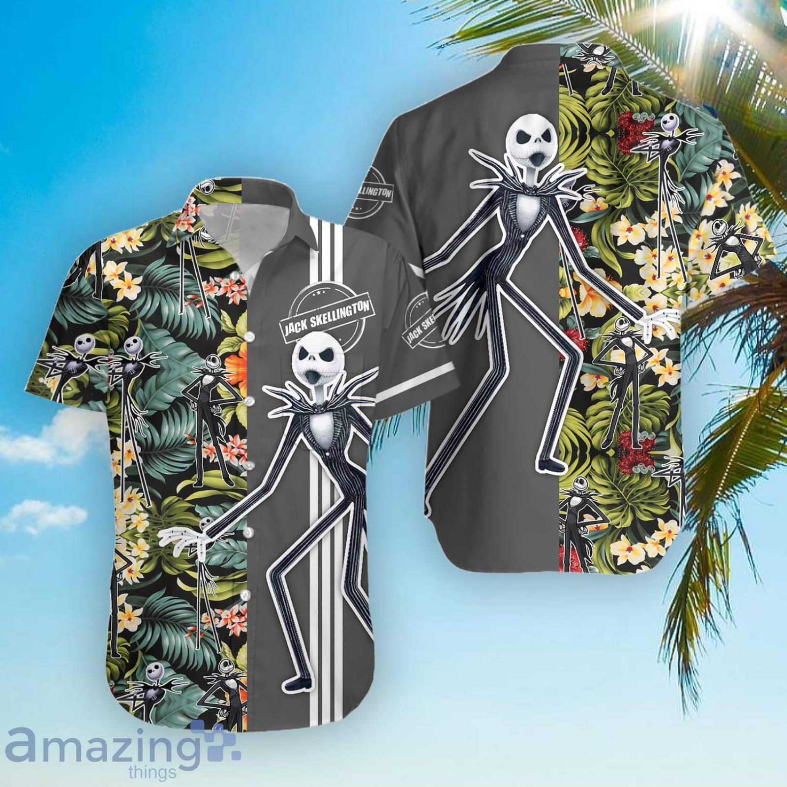 Jack Skellington Floral Hawaii Beach Pattern Disney Hawaiian Shirt For Men And Women Product Photo 1