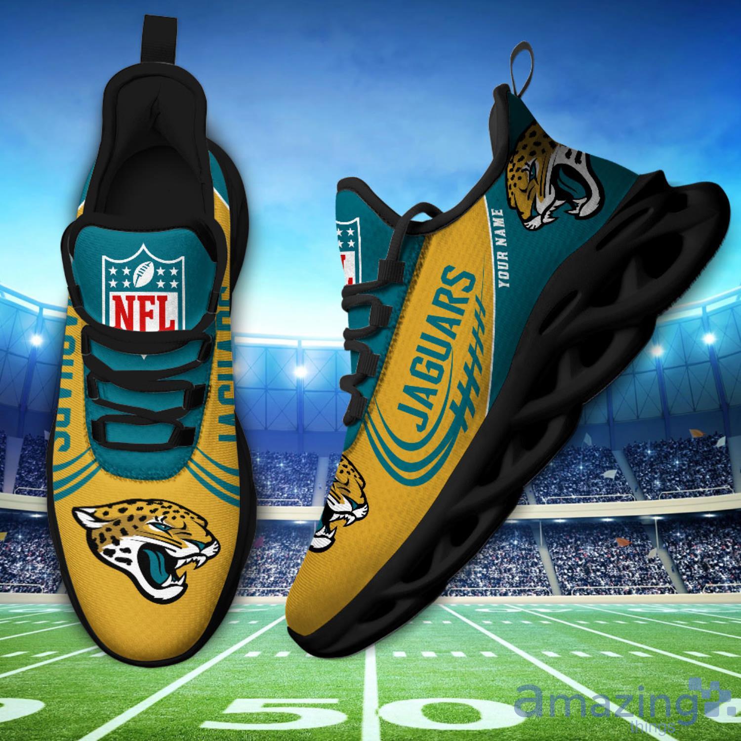 Jacksonville Jaguars Fans Gift Custom Name Max Soul Shoes Sneakers image Jacksonville Jaguars Fans Gift Custom Name Max Soul Shoes Sneakers Product Photo 2