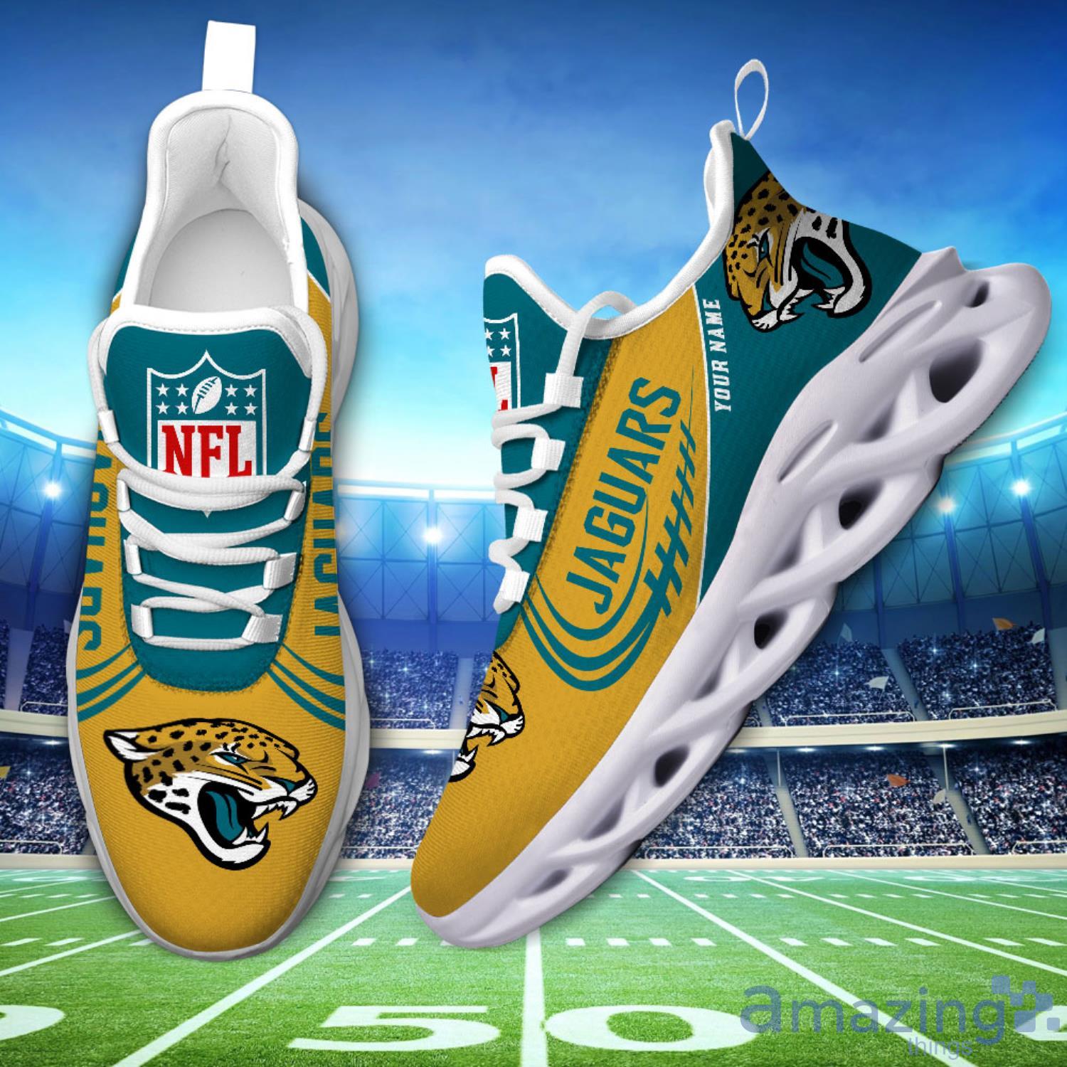 Jacksonville Jaguars Fans Gift Custom Name Max Soul Shoes Sneakers image Jacksonville Jaguars Fans Gift Custom Name Max Soul Shoes Sneakers Product Photo 3