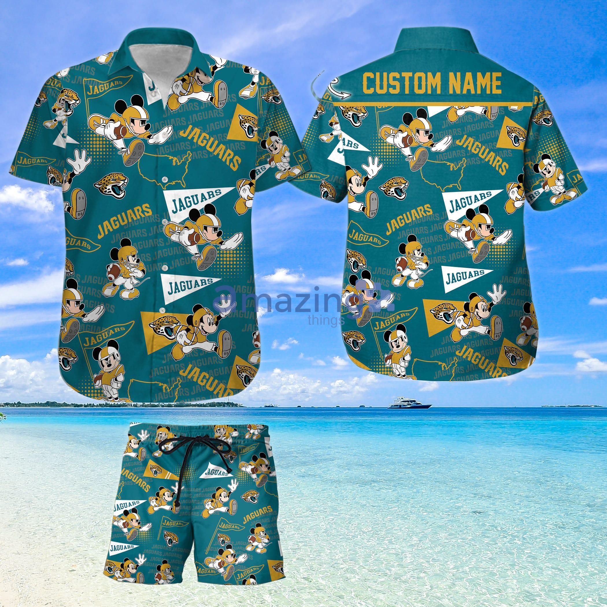 Jacksonville Jaguars Mickey Lover Custom Name For Fans Hawaiian Shirt And  Shorts