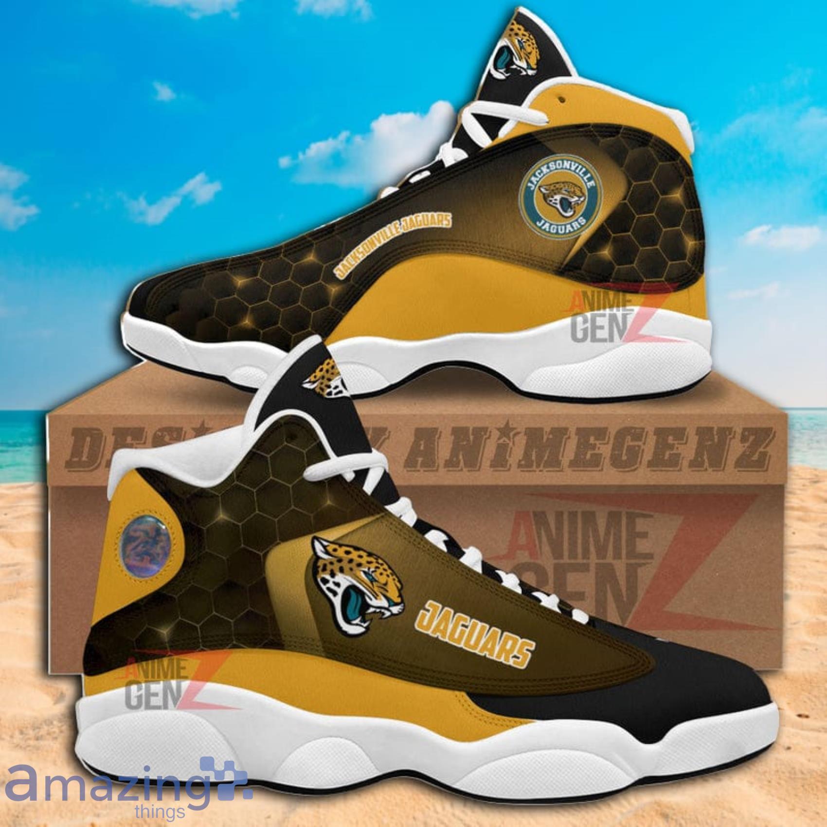 Jacksonville Jaguars NFL Abstract Air Jordan 13 Shoes Gift For Fans Product Photo 1