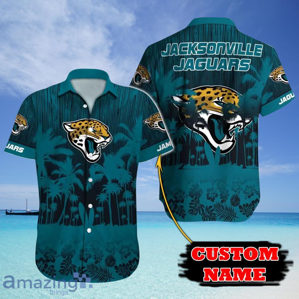 Jaguars Tropical Flower NFL Hawaiian Shirt, NFL Gifts For Fans