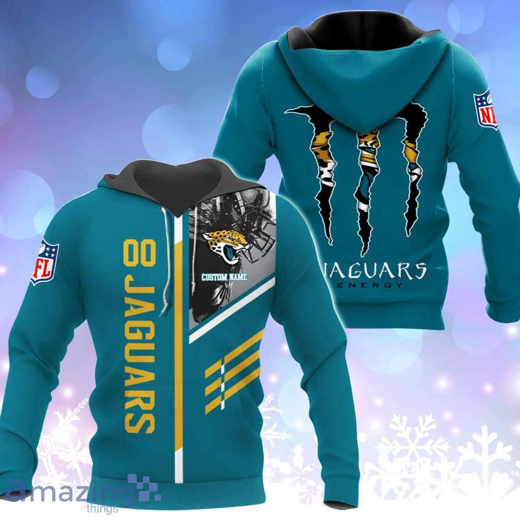 Jacksonville Jaguars NFL Teams Custom Name Monsters Hoodie 3D For Fans