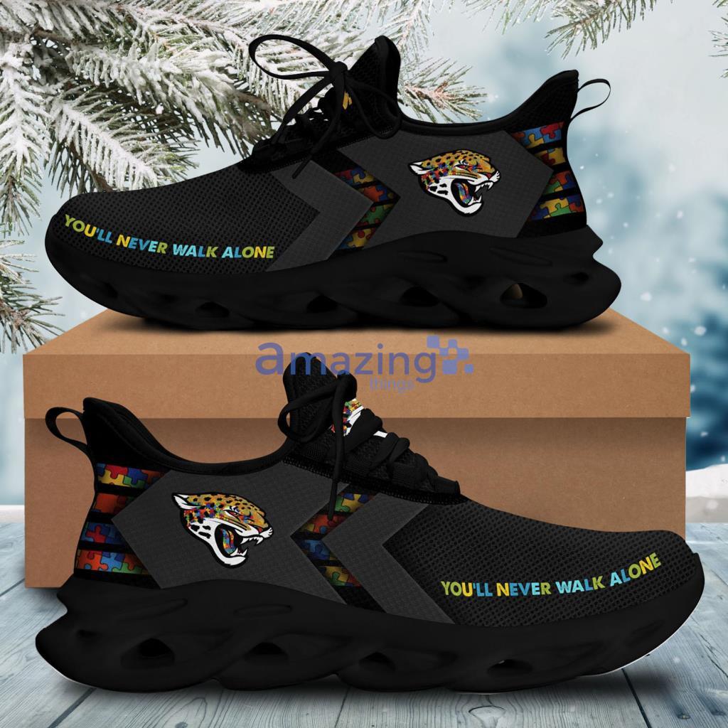 Jacksonville Jaguars NFL You'll Never Walk Alone Autism Max Soul Shoes - Jacksonville Jaguars NFL You'll Never Walk Alone Autism Max Soul Shoes