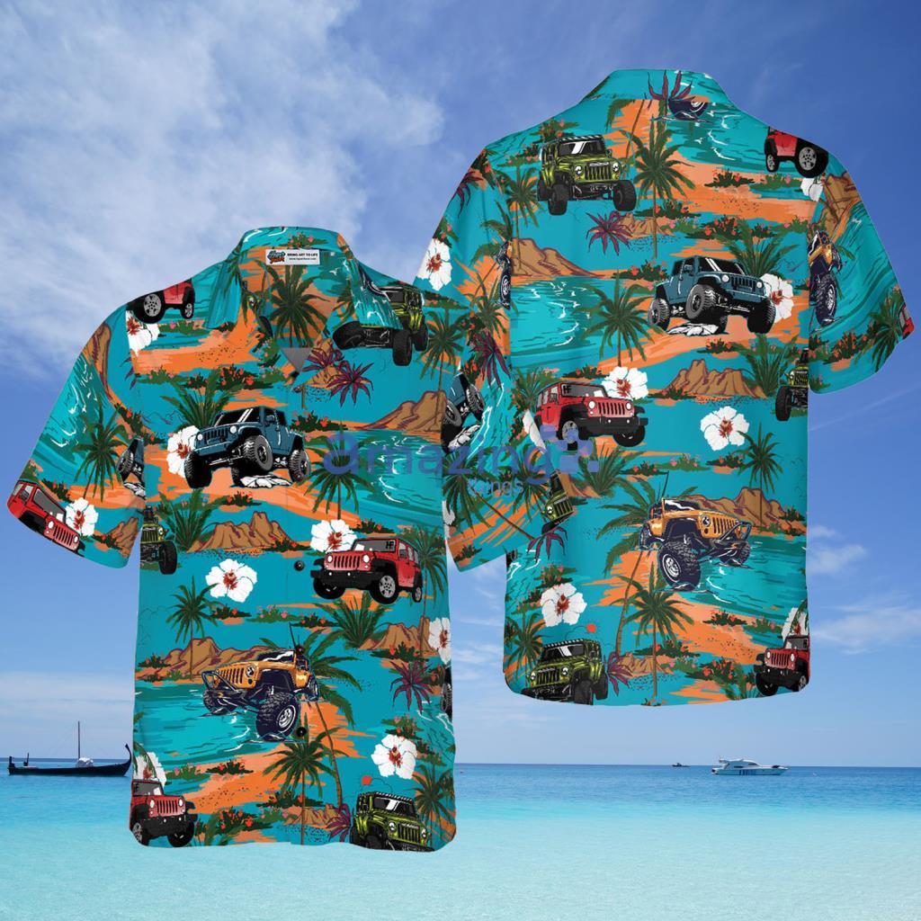 Jeep Car Retro Summer Tropical Hawaiian Shirt - Jeep Car Retro Summer Tropical Hawaiian Shirt