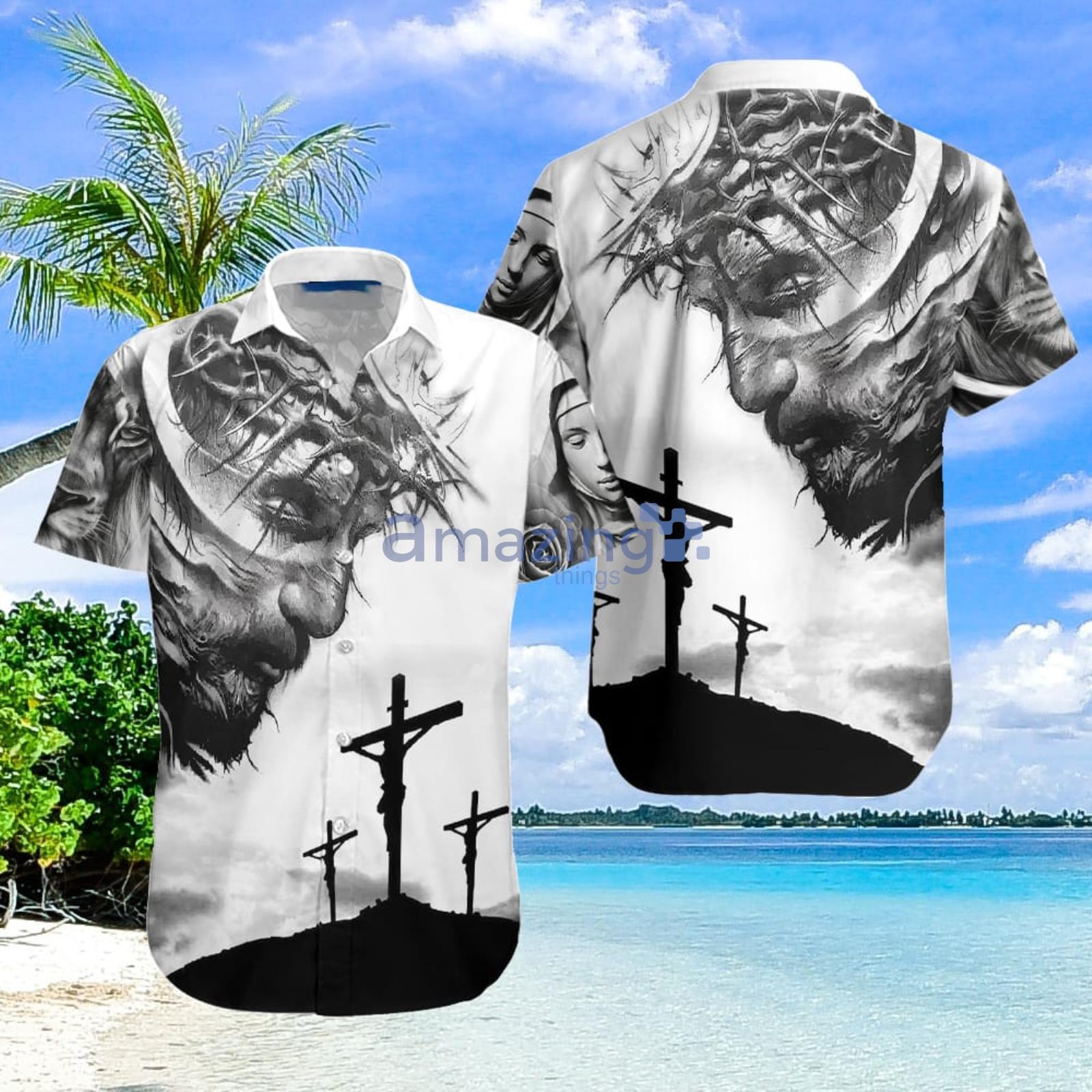 Jesus Aloha White Hawaiian Shirt Summer Gift For Men And Women Product Photo 1