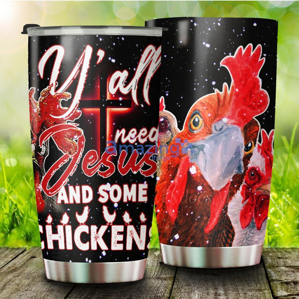 Jesus And Chickens Stainless Steel Tumbler - Jesus And Chickens Stainless Steel Tumbler
