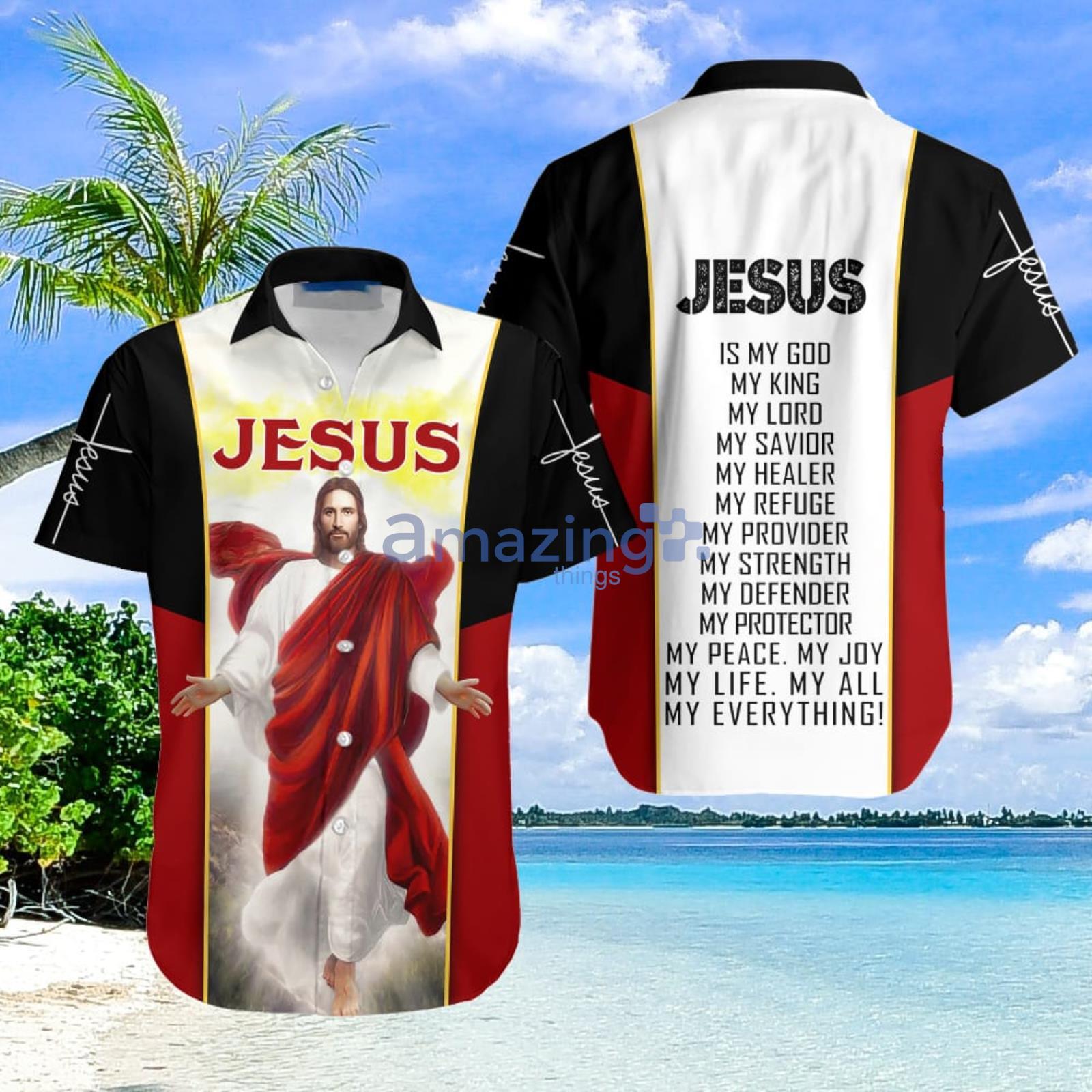 Jesus Catholic Aloha Hawaiian Shirt Summer Gift For Men And Women Product Photo 1