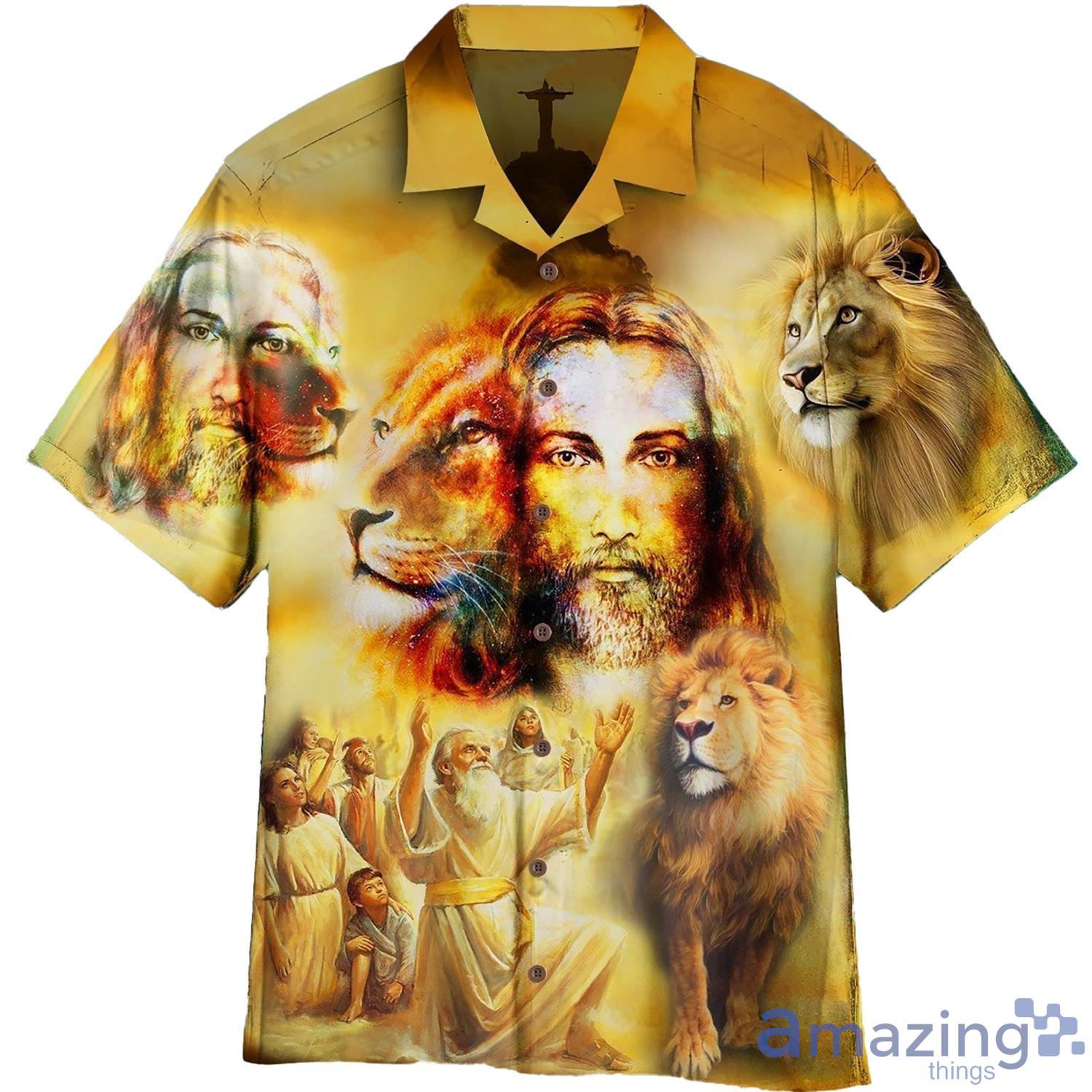 Jesus Lion Are Glowing Aloha Hawaiian Shirts Product Photo 1 Jesus Lion Are Glowing Aloha Hawaiian Shirts Product Photo 1