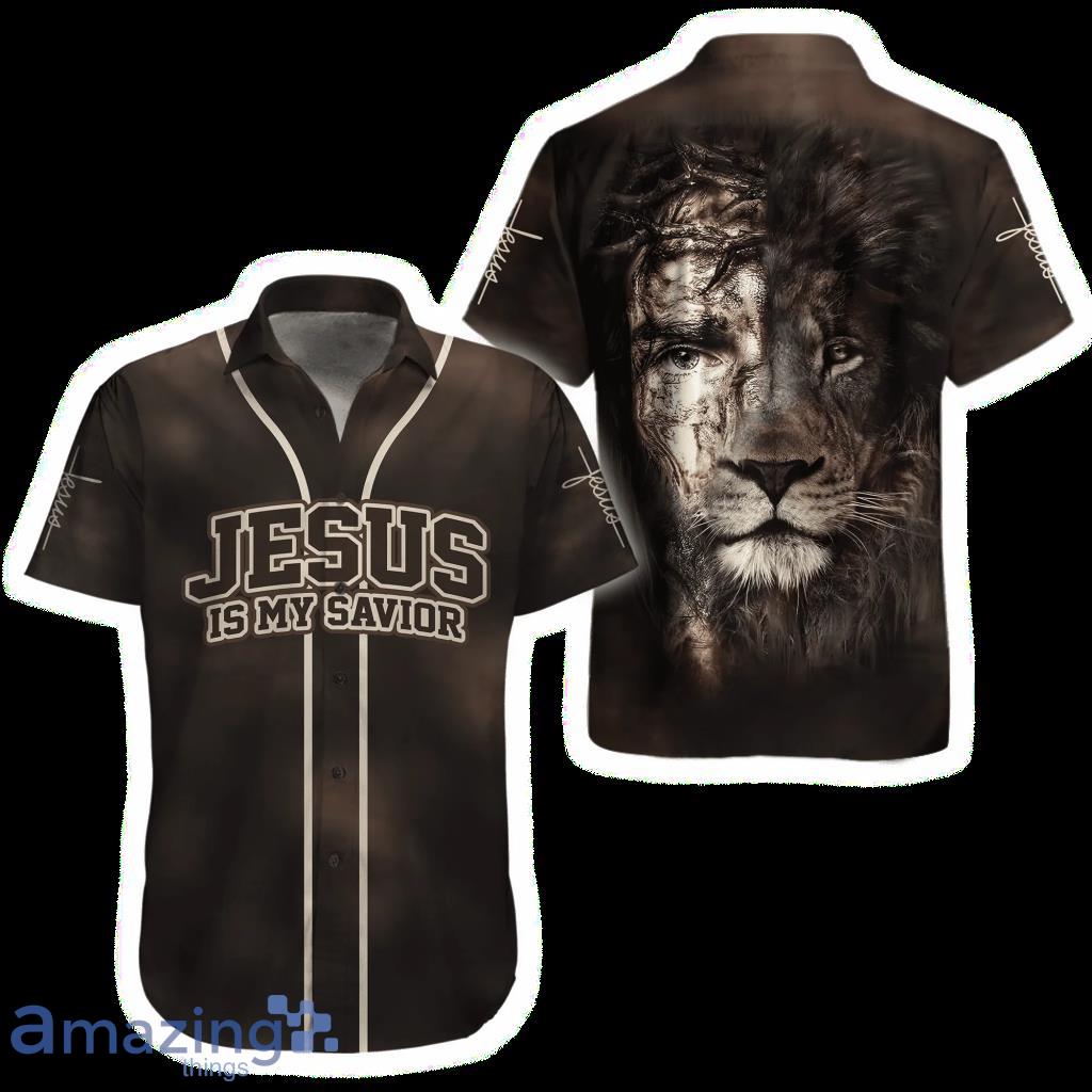Jesus Lion Face Printed 3D Hawaiian Shirt - Jesus Lion Face Printed 3D Hawaiian Shirt