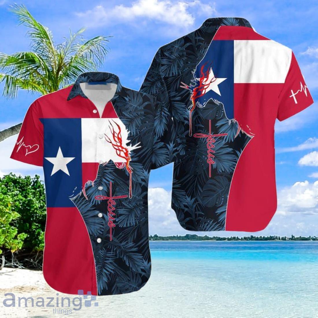 Jesus Texas Aloha Hawaiian Shirt Summer Gift Product Photo 1