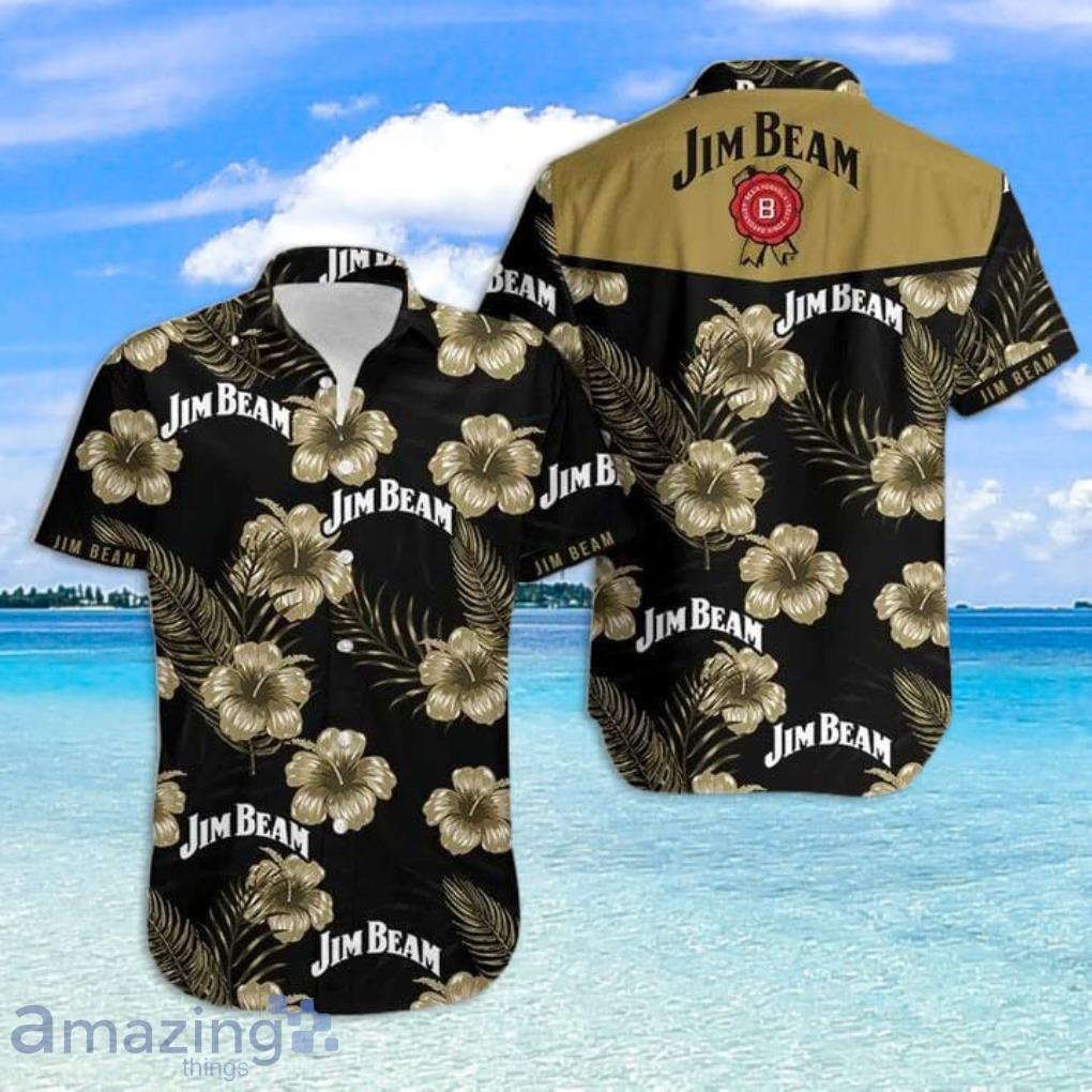 Jim Beam Flower Tropical Aloha Hawaiian Shirt Product Photo 1
