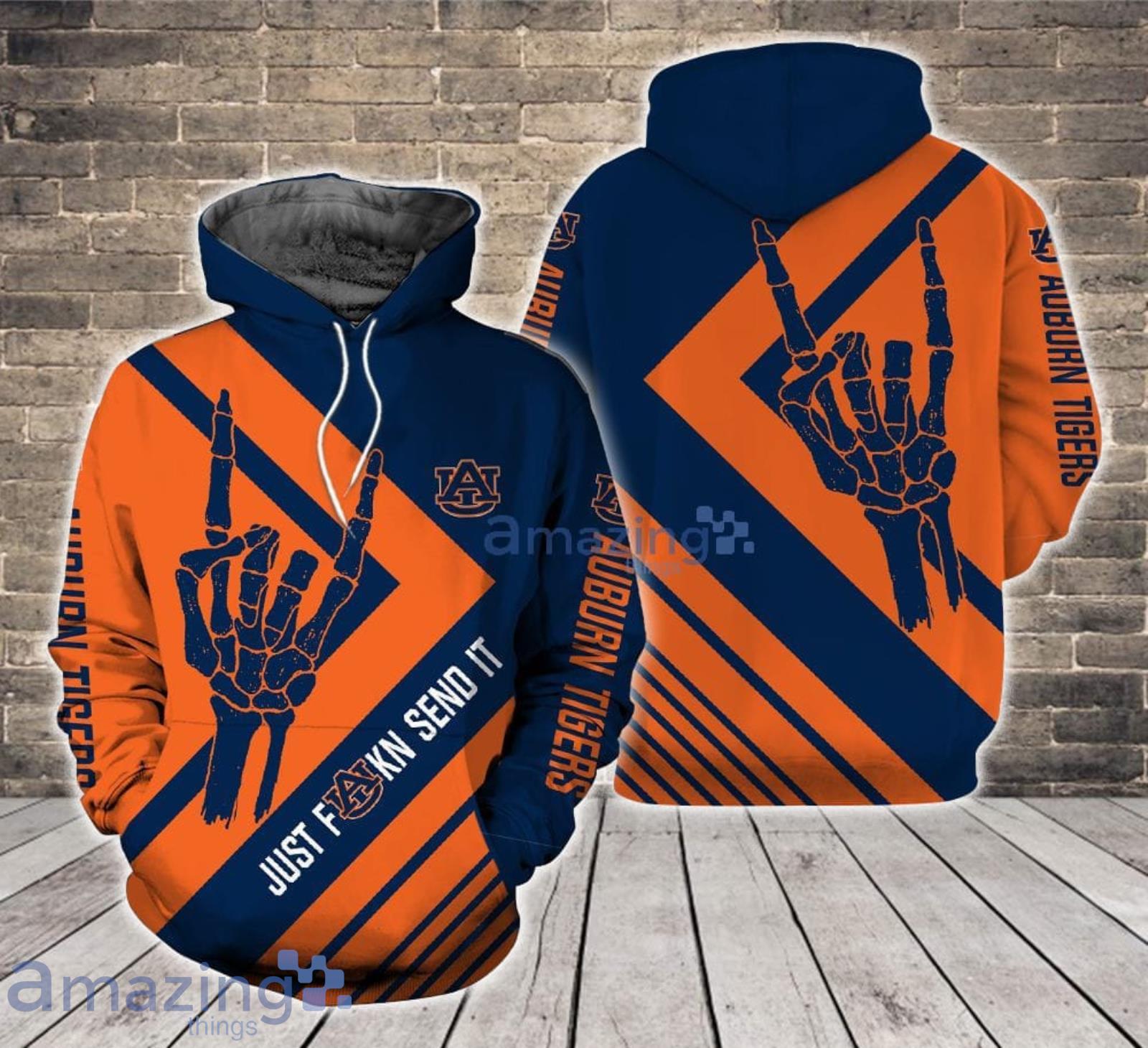 Just send it Auburn Tigers 3D Hoodie For Fans Product Photo 1