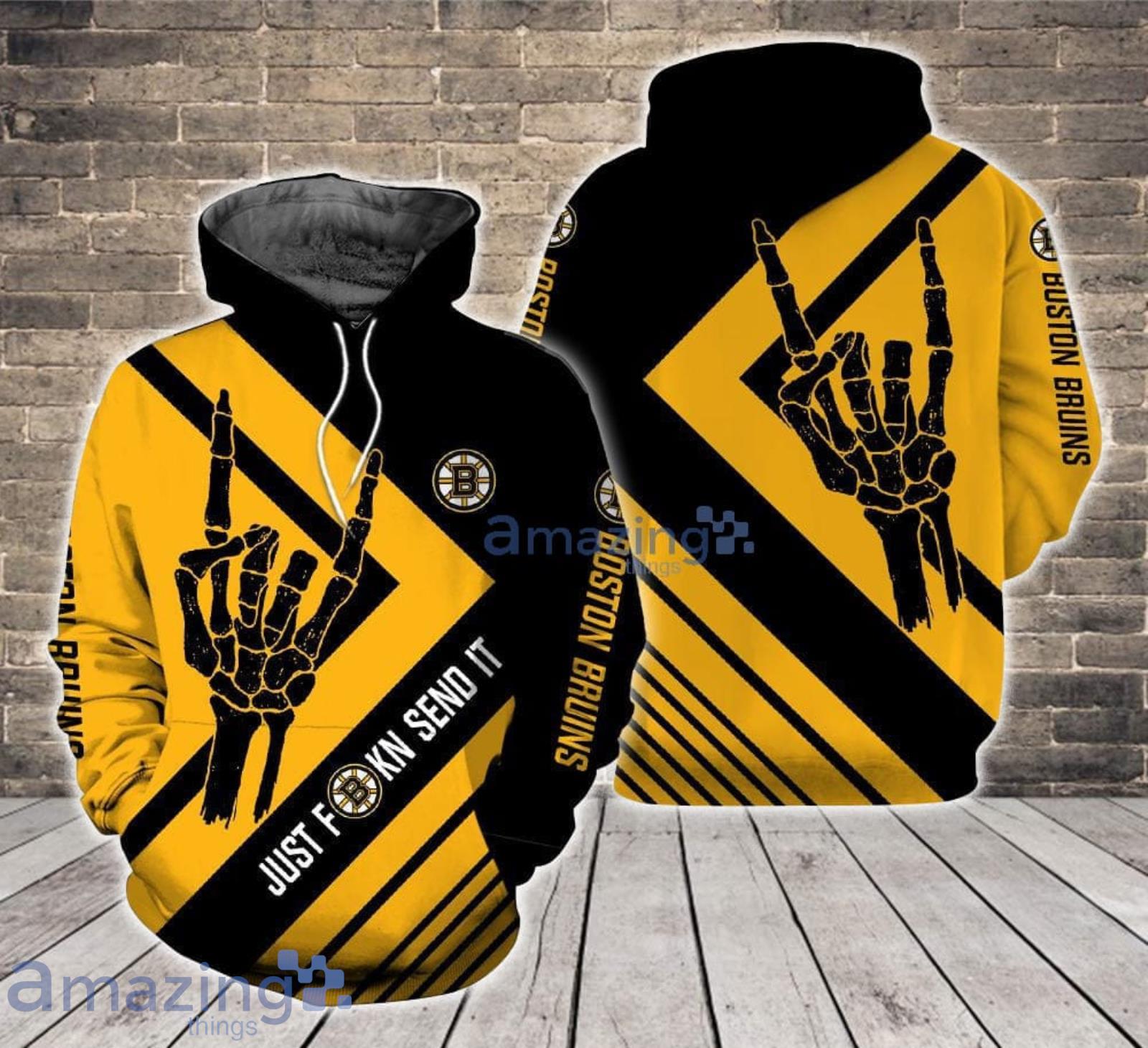 Just send it Boston Bruins 3D Hoodie For Fans Product Photo 1