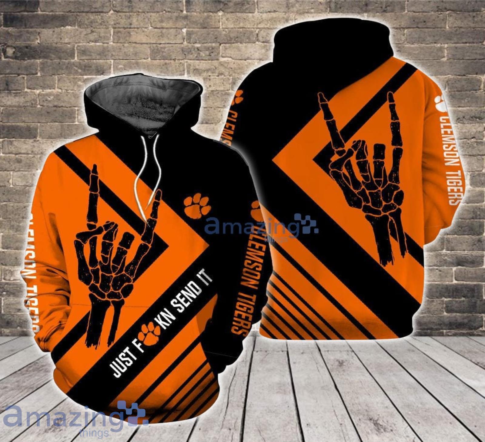 Just send it Clemson Tigers 3D Hoodie For Fans Product Photo 1