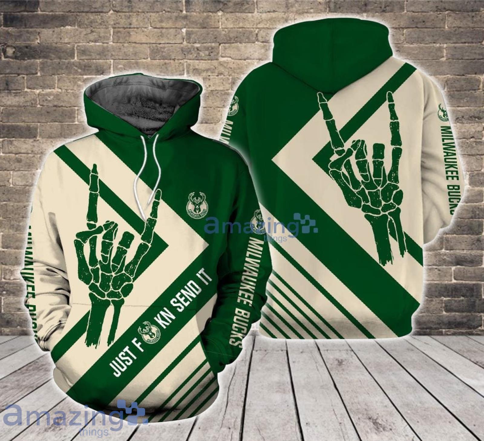 Just send it Milwaukee Bucks 3D Hoodie For Fans Product Photo 1