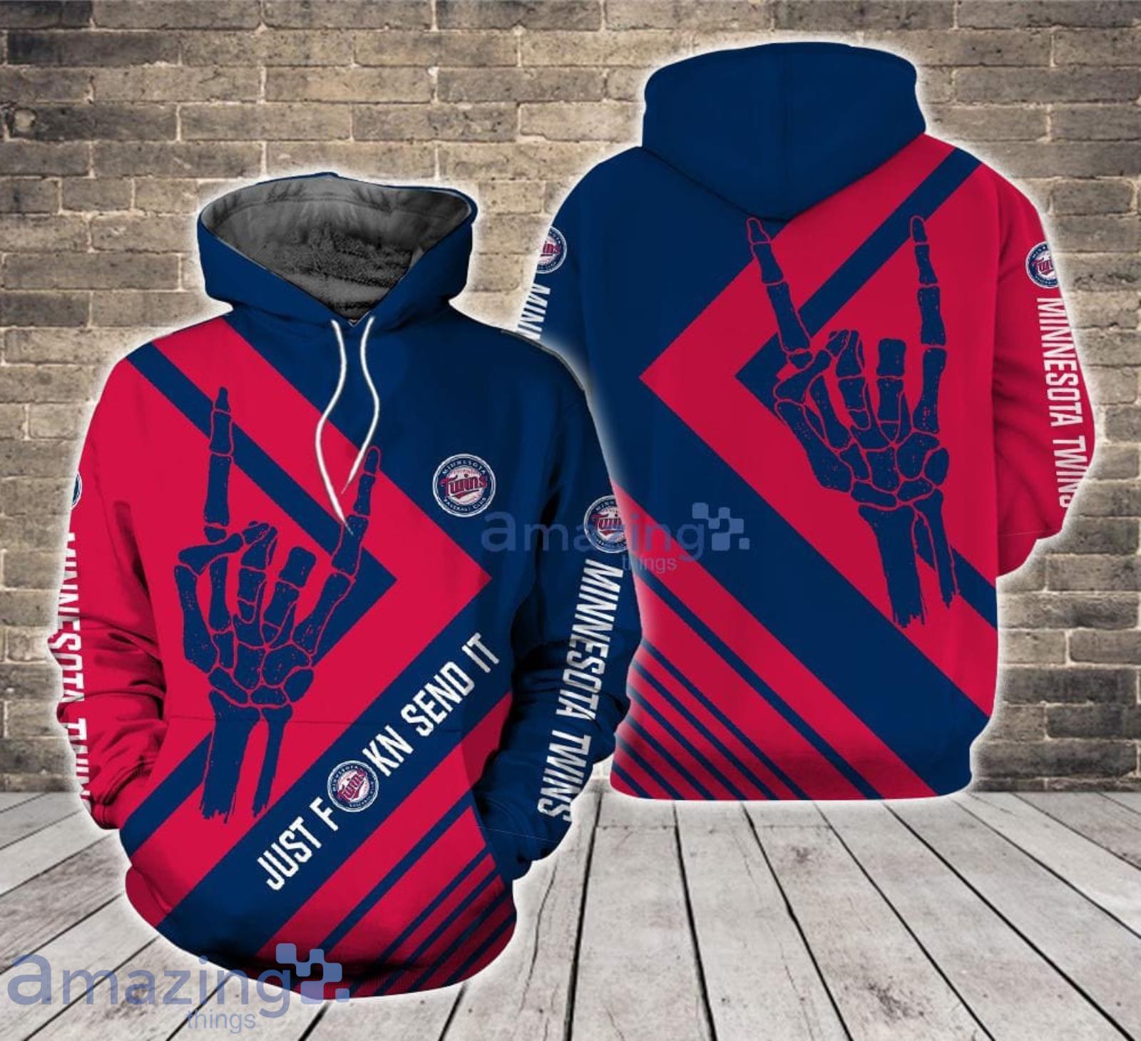 Just send it Minnesota Twins 3D Hoodie For Fans Product Photo 1