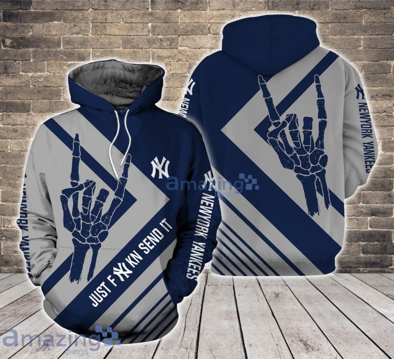 Just send it New York Yankees 3D Hoodie For Fans Product Photo 1