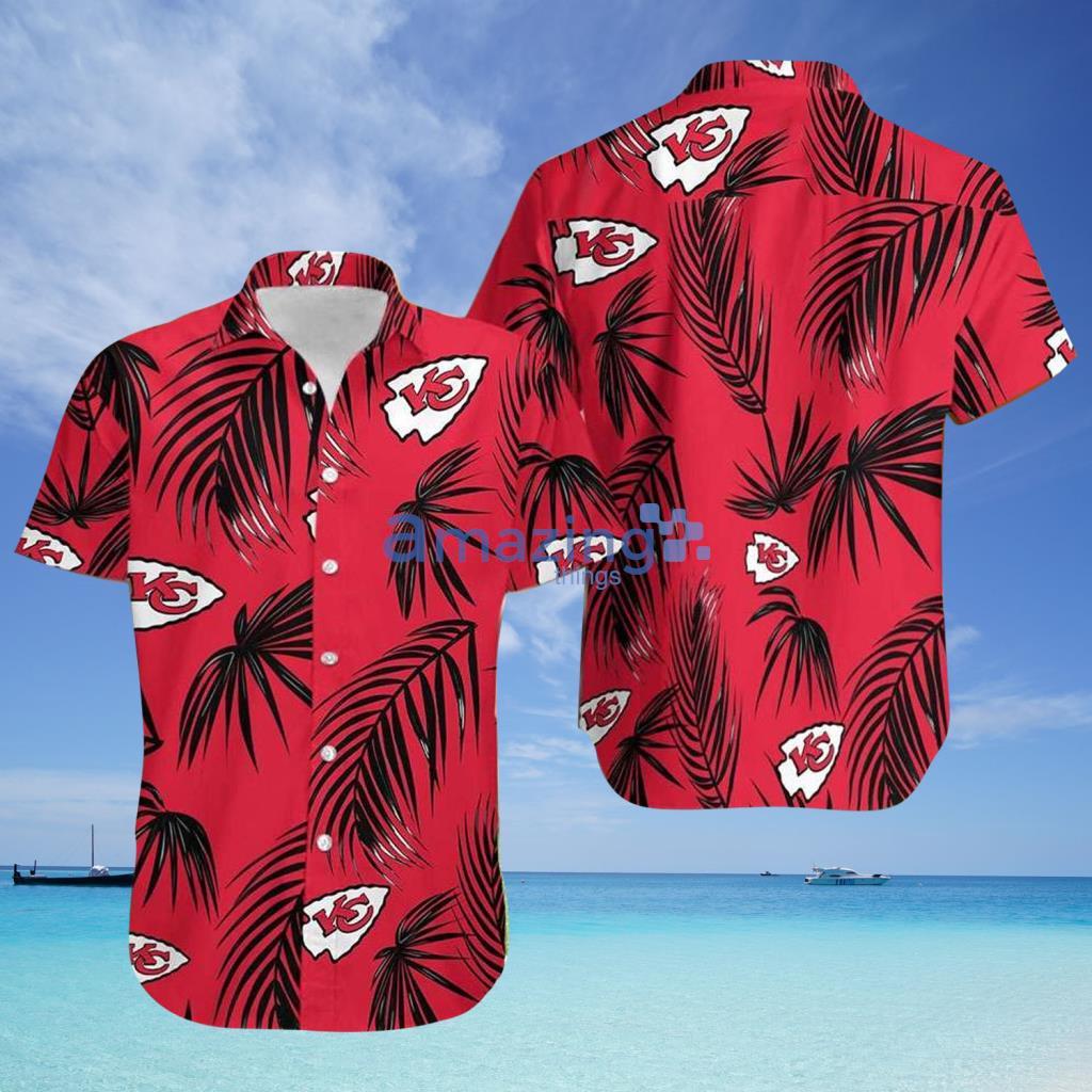 Kansas City Chiefs Flower Short Sleeve Hawaiian Shirt - Kansas City Chiefs Flower Short Sleeve Hawaiian Shirt