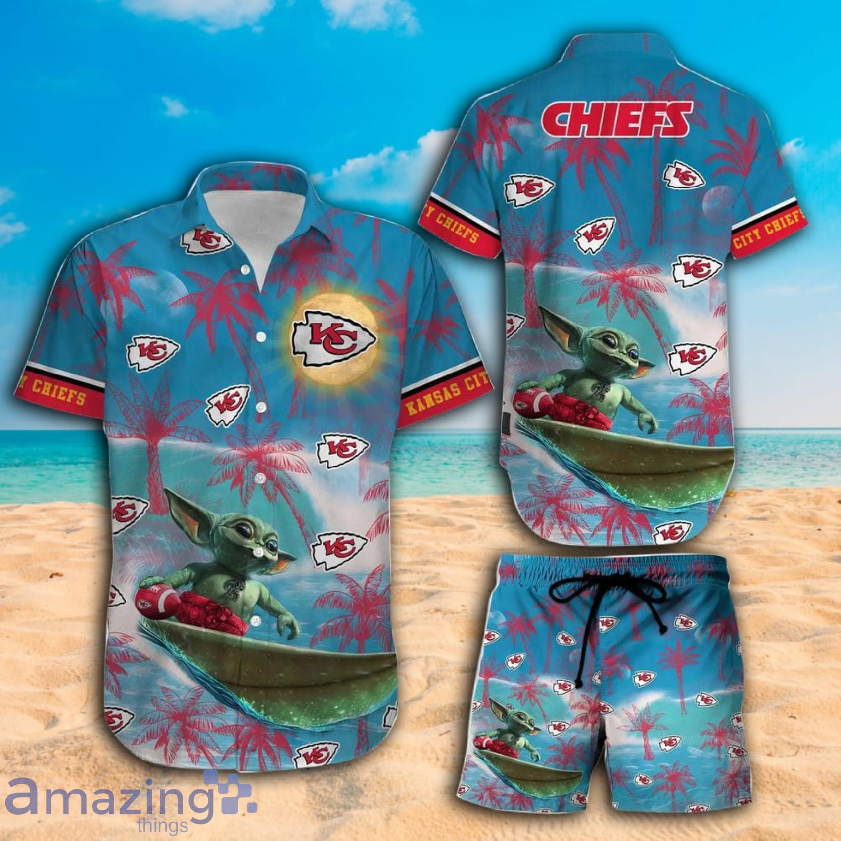 Baby Yoda Star Wars Loves Nfl Kansas City Chiefs Hawaiian Shirt