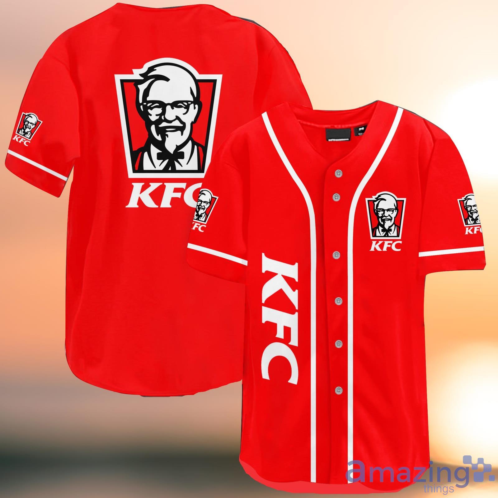 Kfc Red Baseball Jersey - T-shirts Low Price