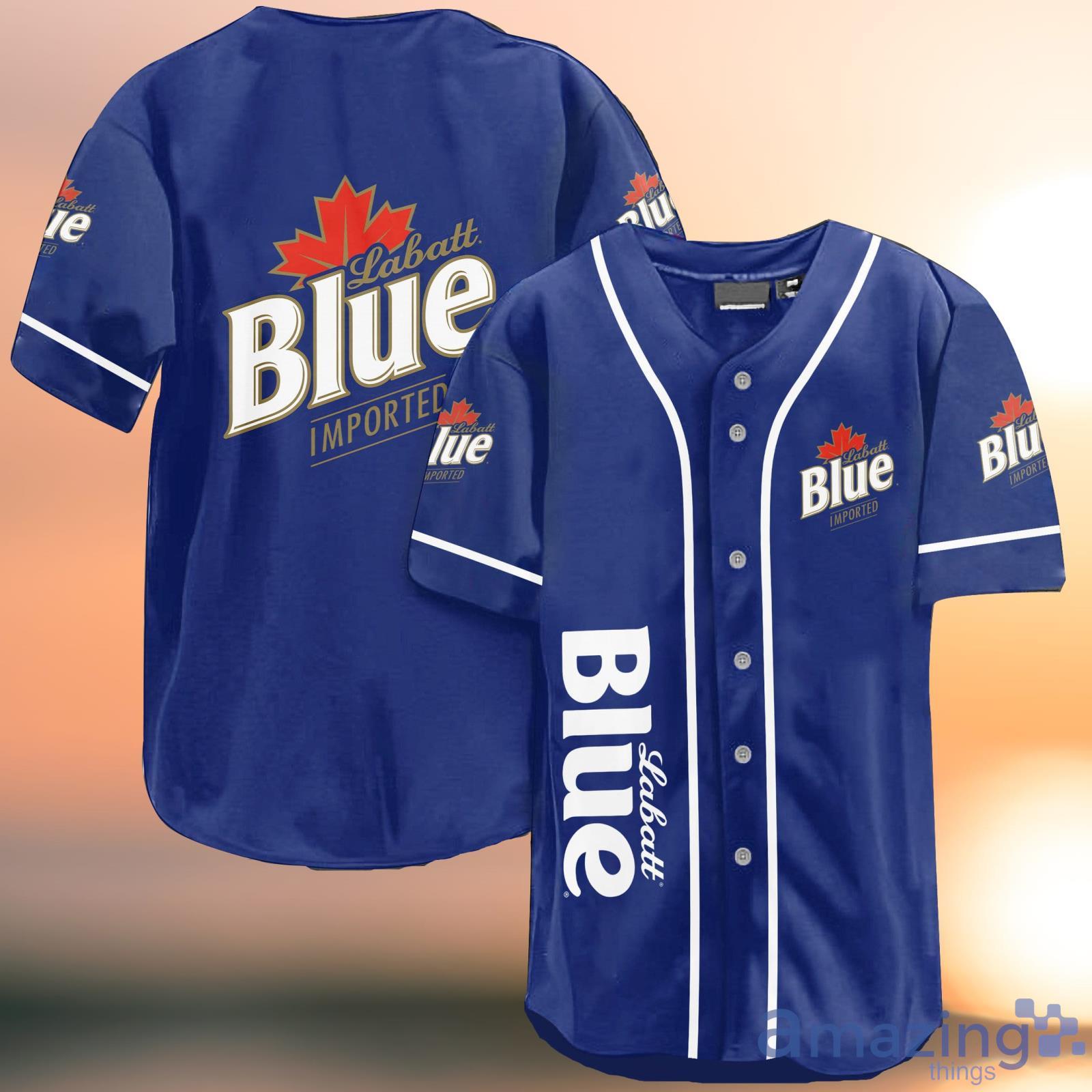 Labatt Blue Imported Baseball Jersey Shirt Product Photo 1 Labatt Blue Imported Baseball Jersey Shirt Product Photo 1