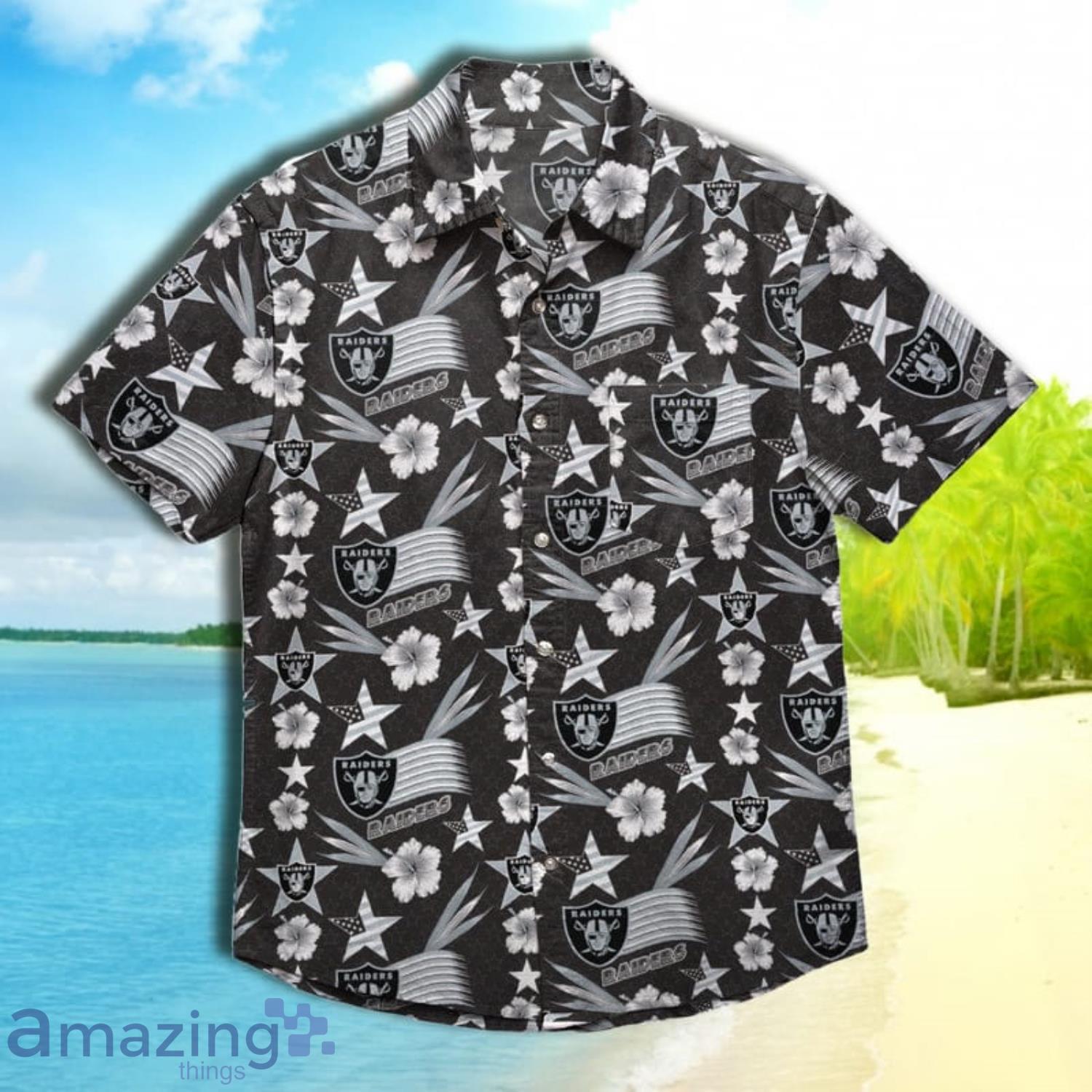 Las Vegas Raiders Nfl Mens Americana Short Sleeve Hawaiian Shirt Product Photo 1