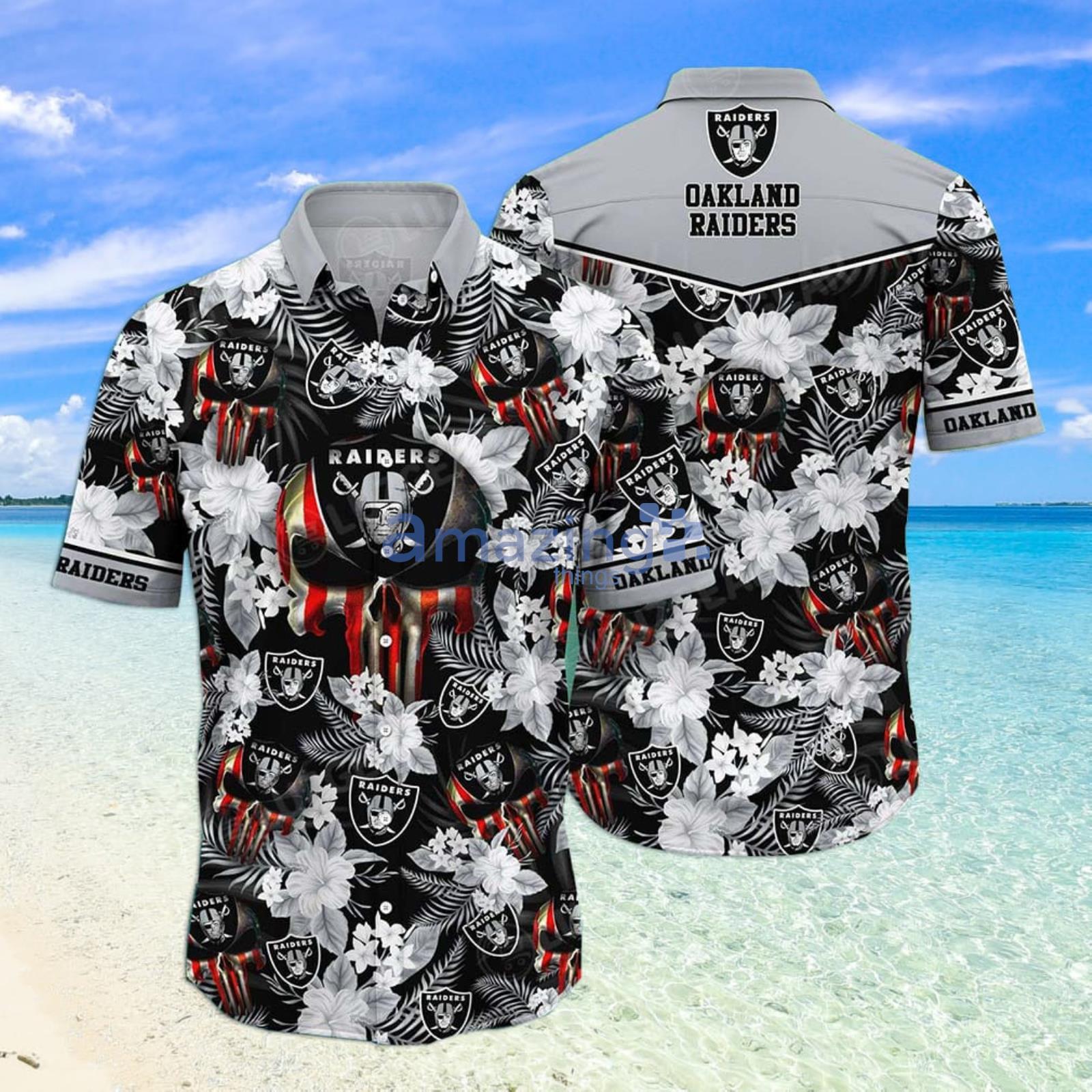 Oakland Raiders Nfl Custom Hawaiian Shirt Short T Shirt Hawaiian