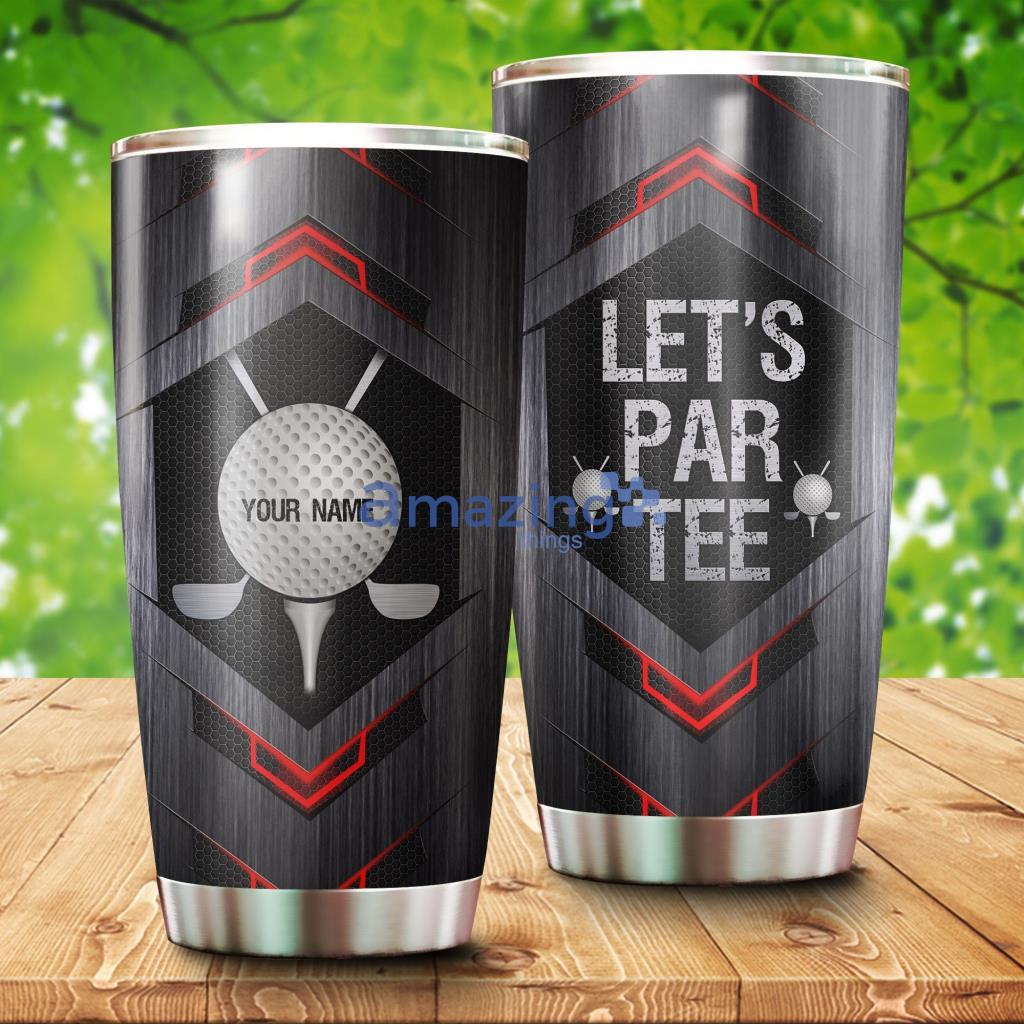 Let's Par Tee Custom Name Stainless Steel Golf Tumbler - Let'sParTeeCustomNameStainlessSteelGolfTumbler