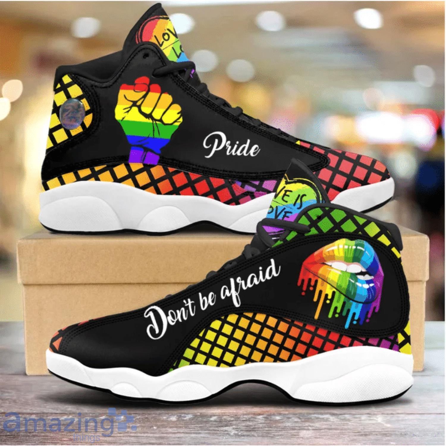 Lgbt Pride Rainbow Love Is Don-T Be Afraid Air Jordan Sneakers Fans