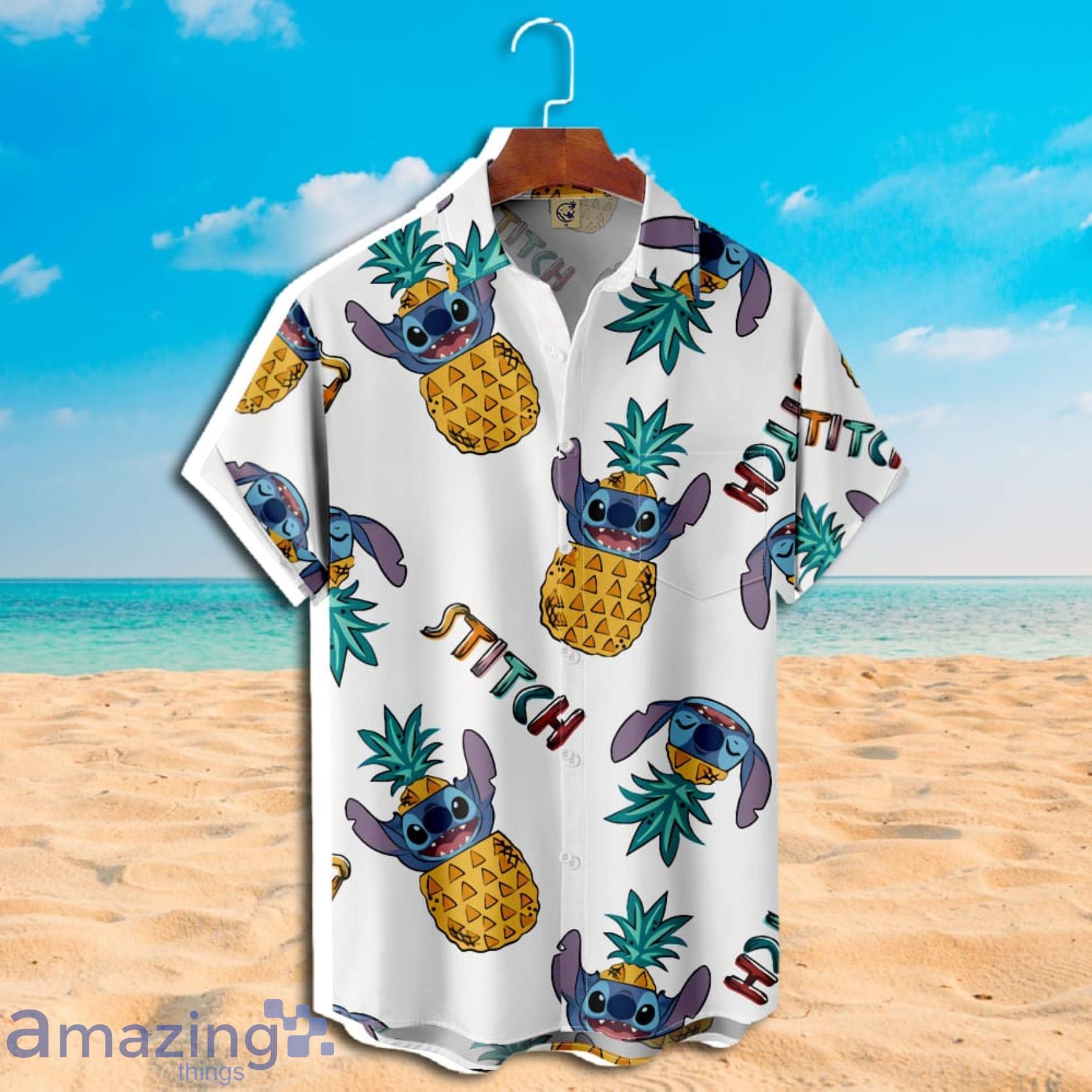 Lilo And Stitch Disney Cartoon Full Prink Short Sleeve Hawaiian Shirt Product Photo 1