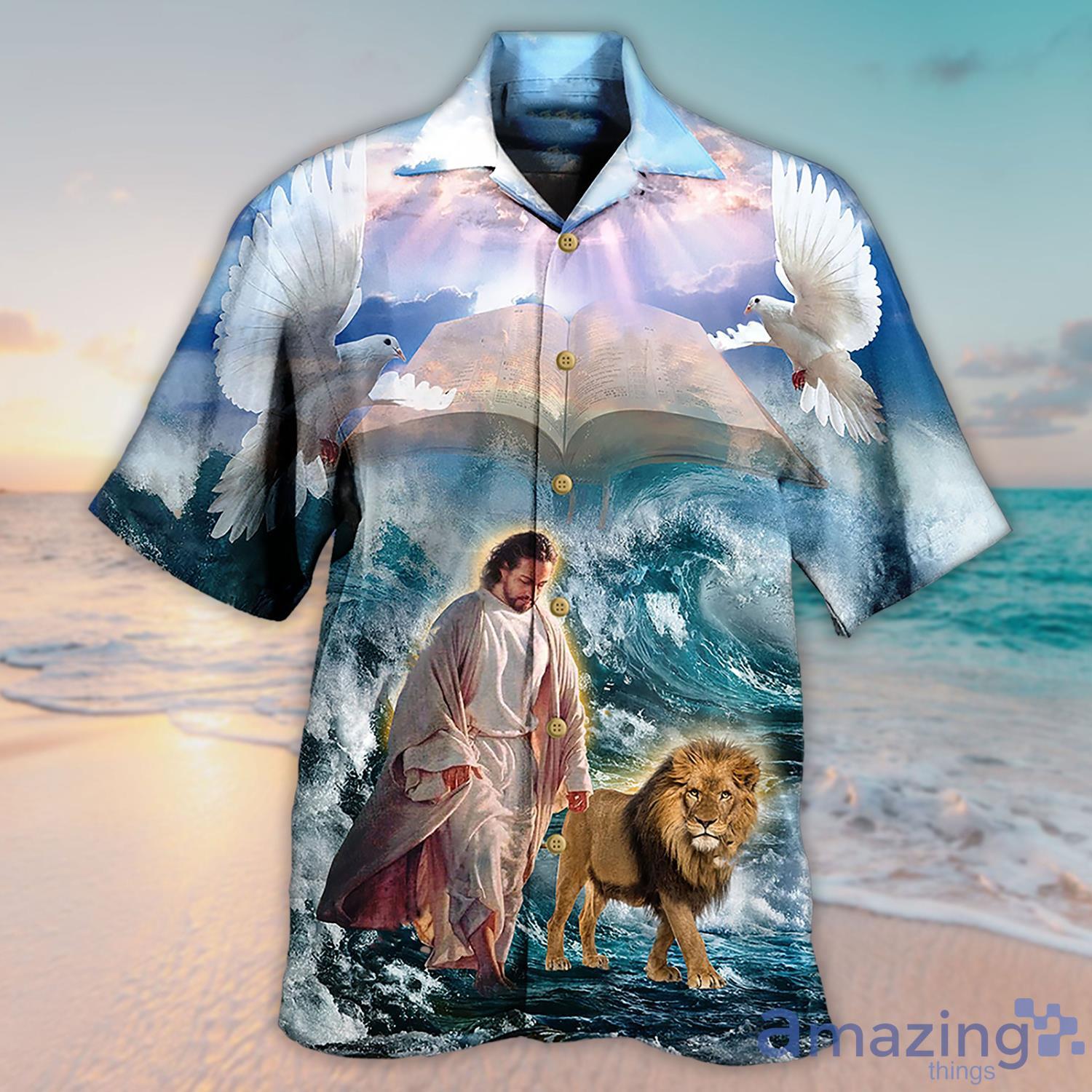 Lion And Jesus Walk On Water Christian Hawaiian Product Photo 1 Lion And Jesus Walk On Water Christian Hawaiian Product Photo 1